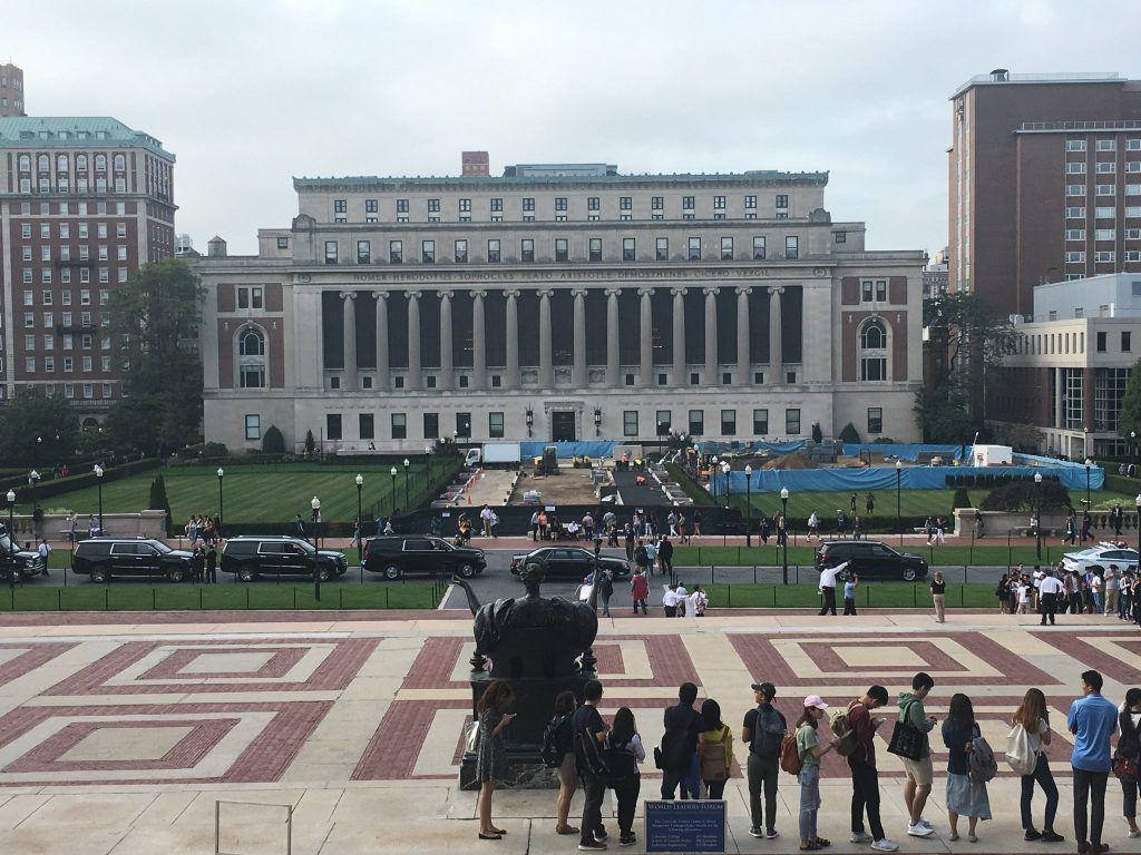 Columbia University, neoclassical university building, columns, SD Desktop Wallpaper