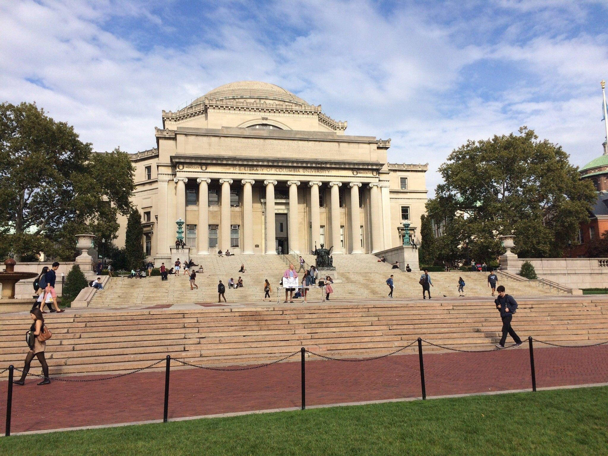 Columbia University, neoclassical university building, wide stone steps, Full HD Desktop Wallpaper