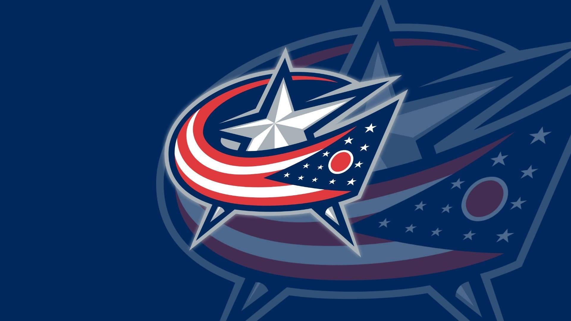 Columbus Blue Jackets, silver star, red white stripes, Full HD Desktop Wallpaper