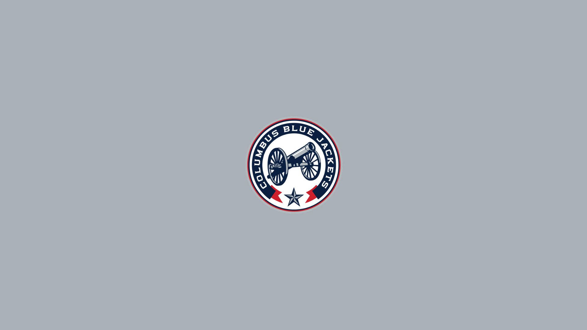 Columbus Blue Jackets, logo, solid gray background, Full HD Desktop Wallpaper