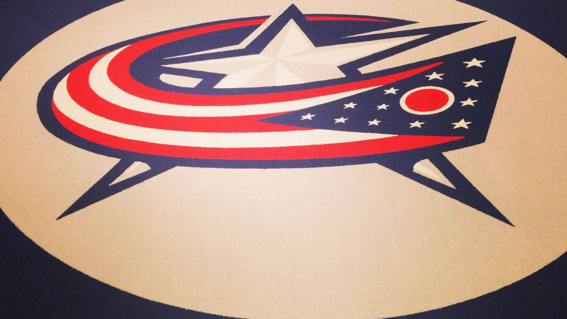 Columbus Blue Jackets, white star, red white and blue stripes, Full HD Desktop Wallpaper