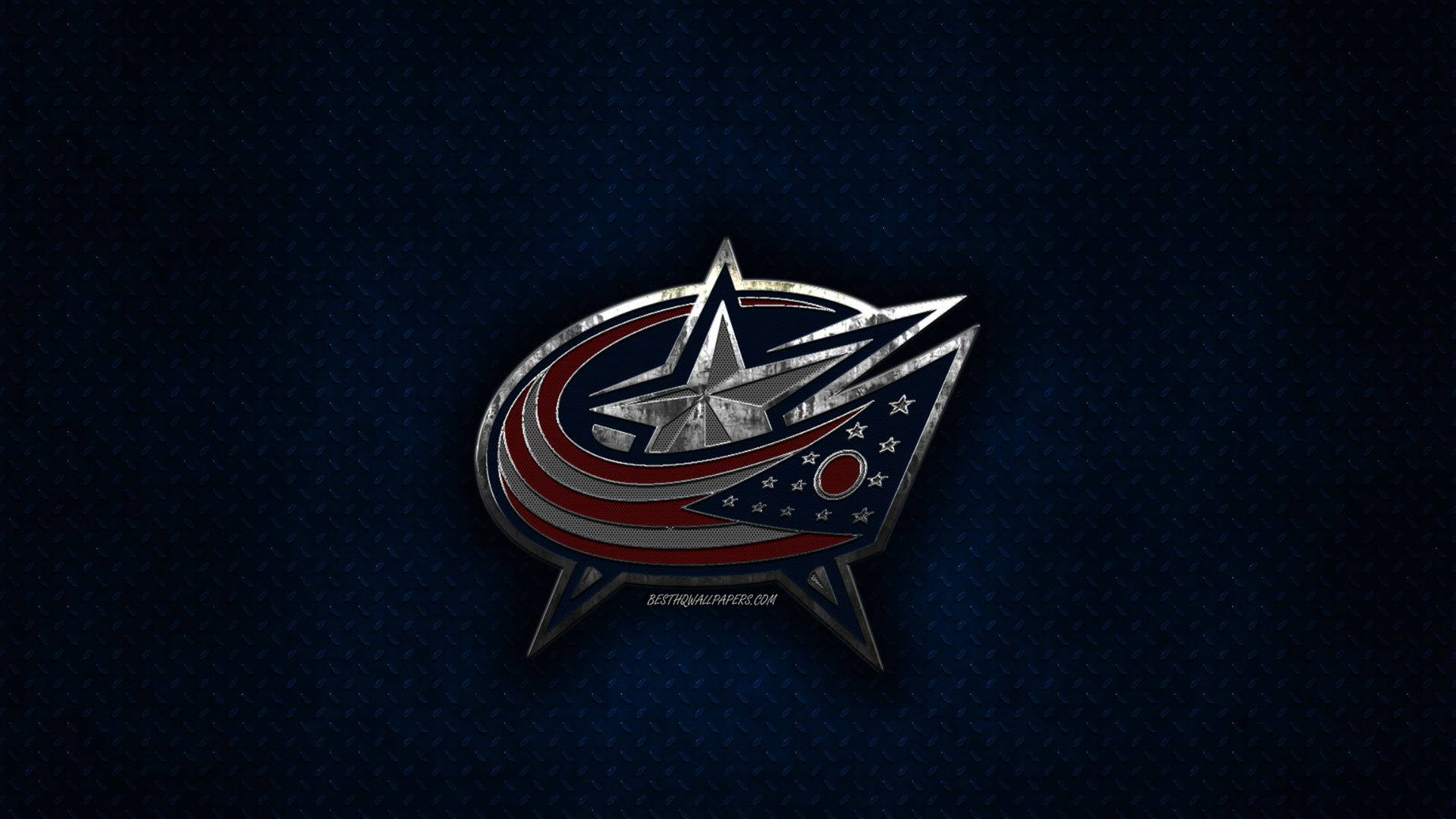 Columbus Blue Jackets, metallic, logo, Full HD Desktop Wallpaper