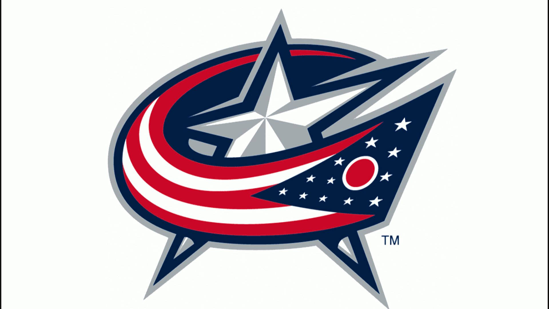 Columbus Blue Jackets, silver star, blue crescent, Full HD Desktop Wallpaper