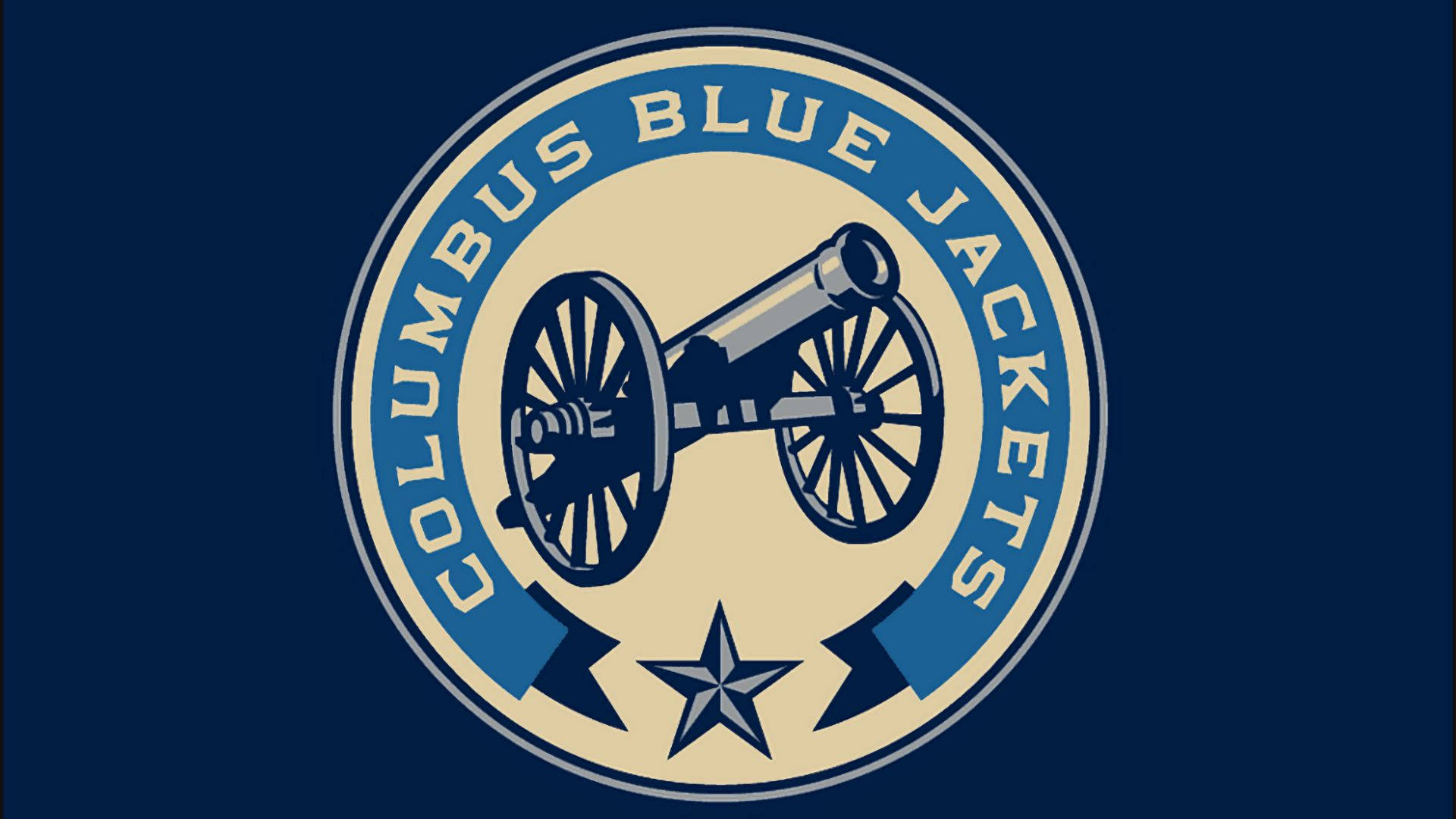 Columbus Blue Jackets, logo, cannon, Full HD Desktop Wallpaper