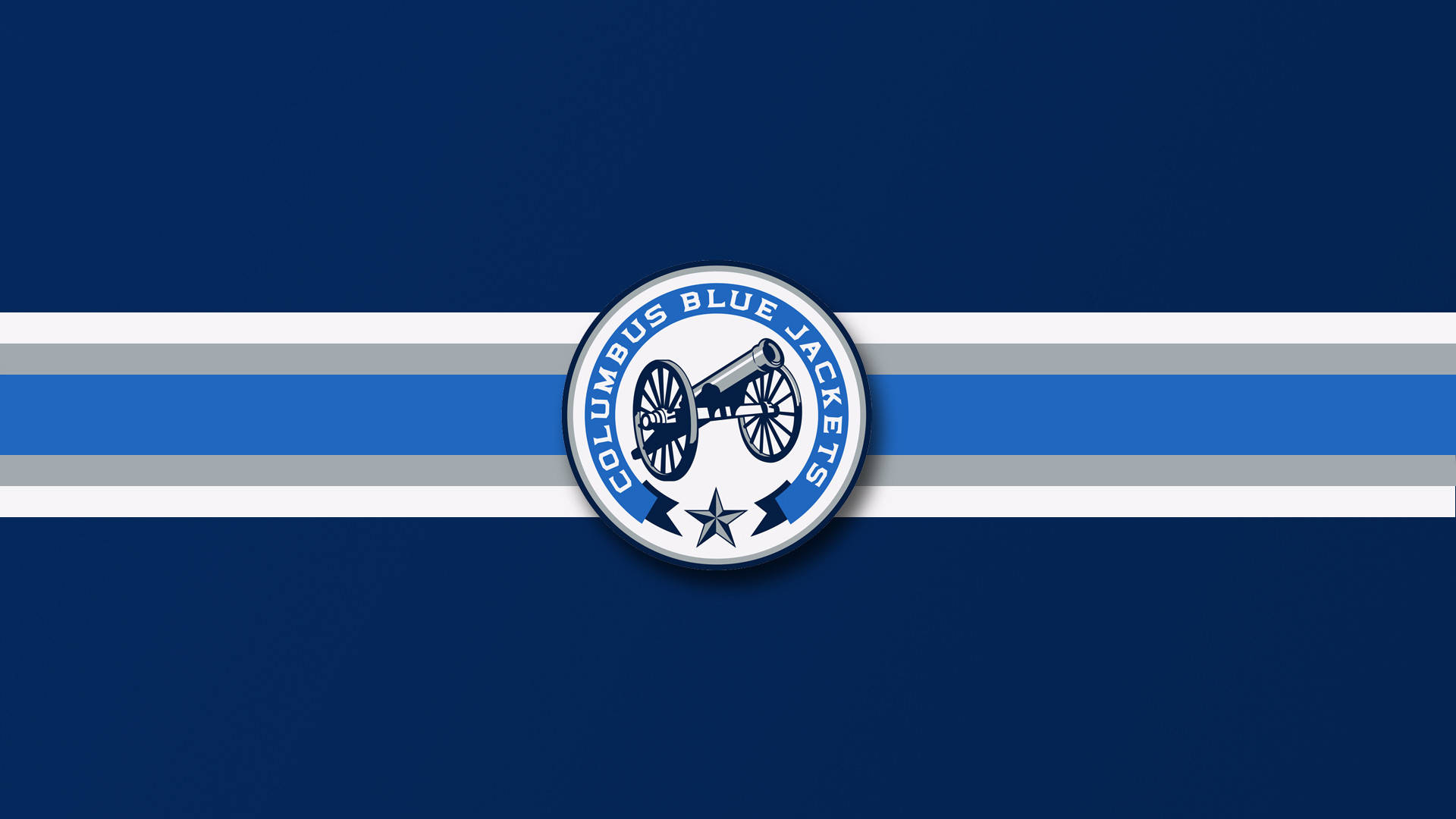Columbus Blue Jackets, alternate logo, blue white and gray horizontal stripes, Full HD Desktop Wallpaper