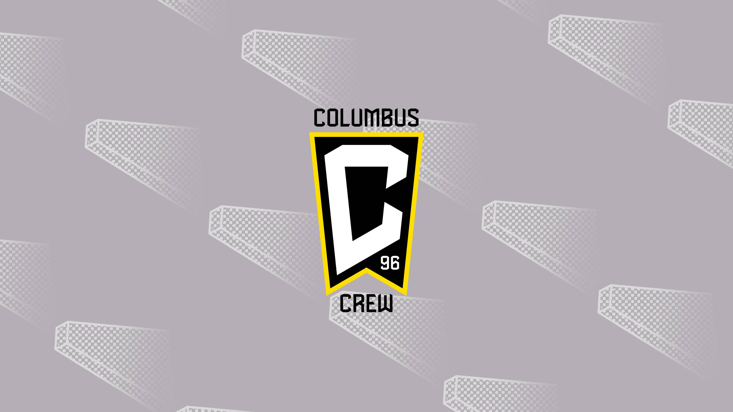 Columbus Crew, gray background, white geometric shapes, 2K Desktop Wallpaper