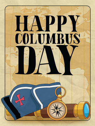 Columbus Day, telescope, blue hat, SD Phone Wallpaper