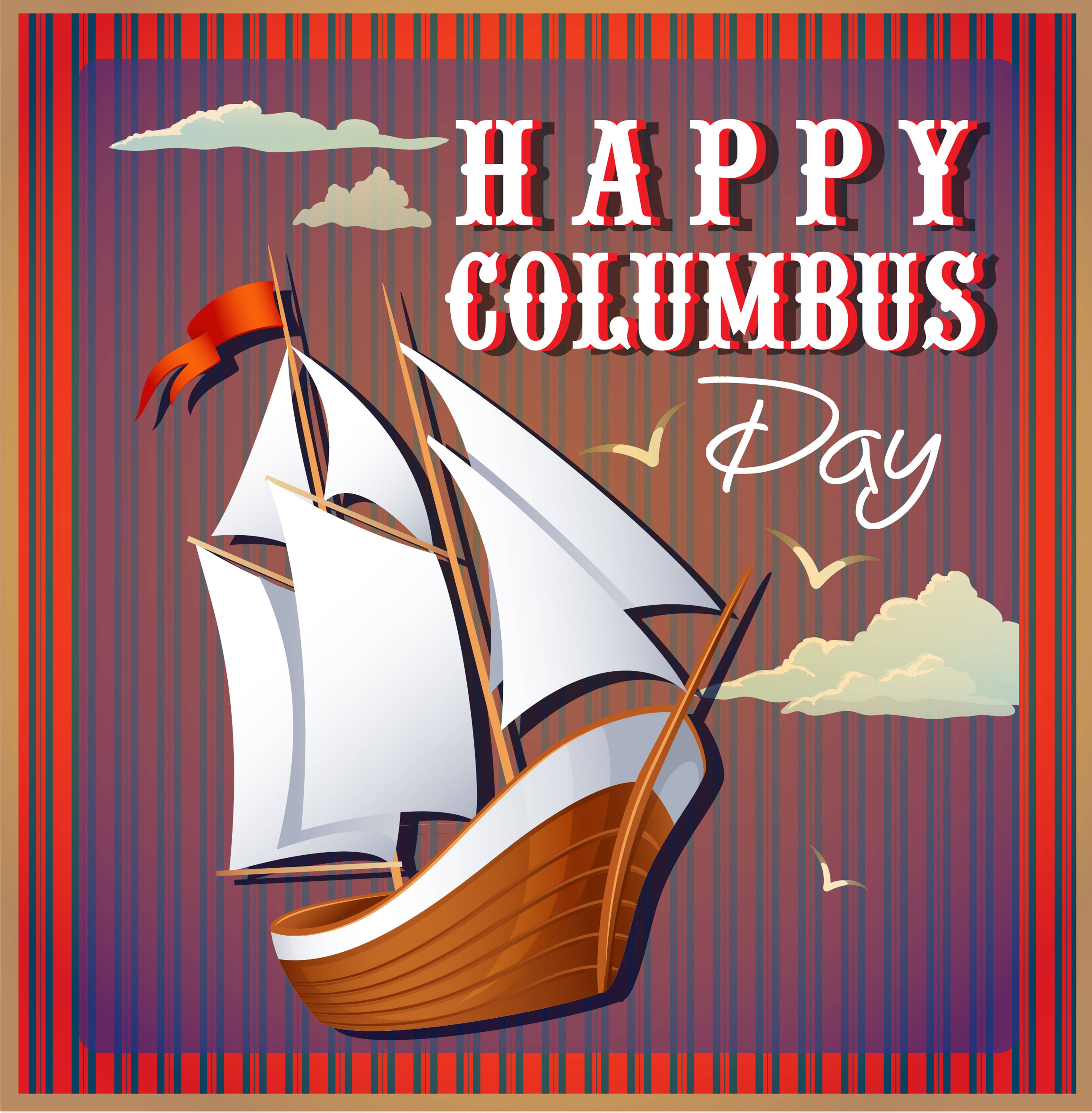 Columbus Day, sailboat, wooden sailing ship, 4K Phone Wallpaper