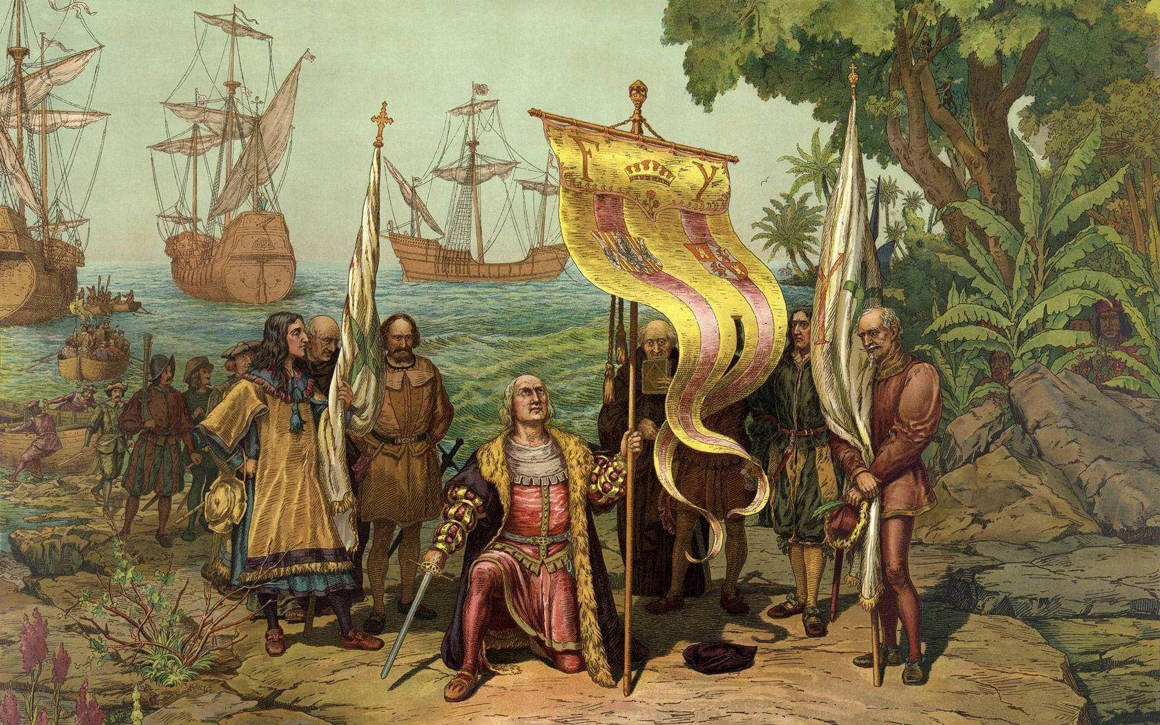 Columbus Day, European explorer, indigenous people, HD Desktop Wallpaper
