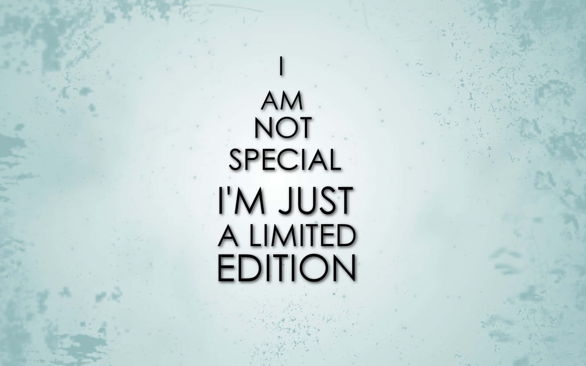 Limited Edition Quote Funny, black text, light blue background, Full HD Desktop Wallpaper