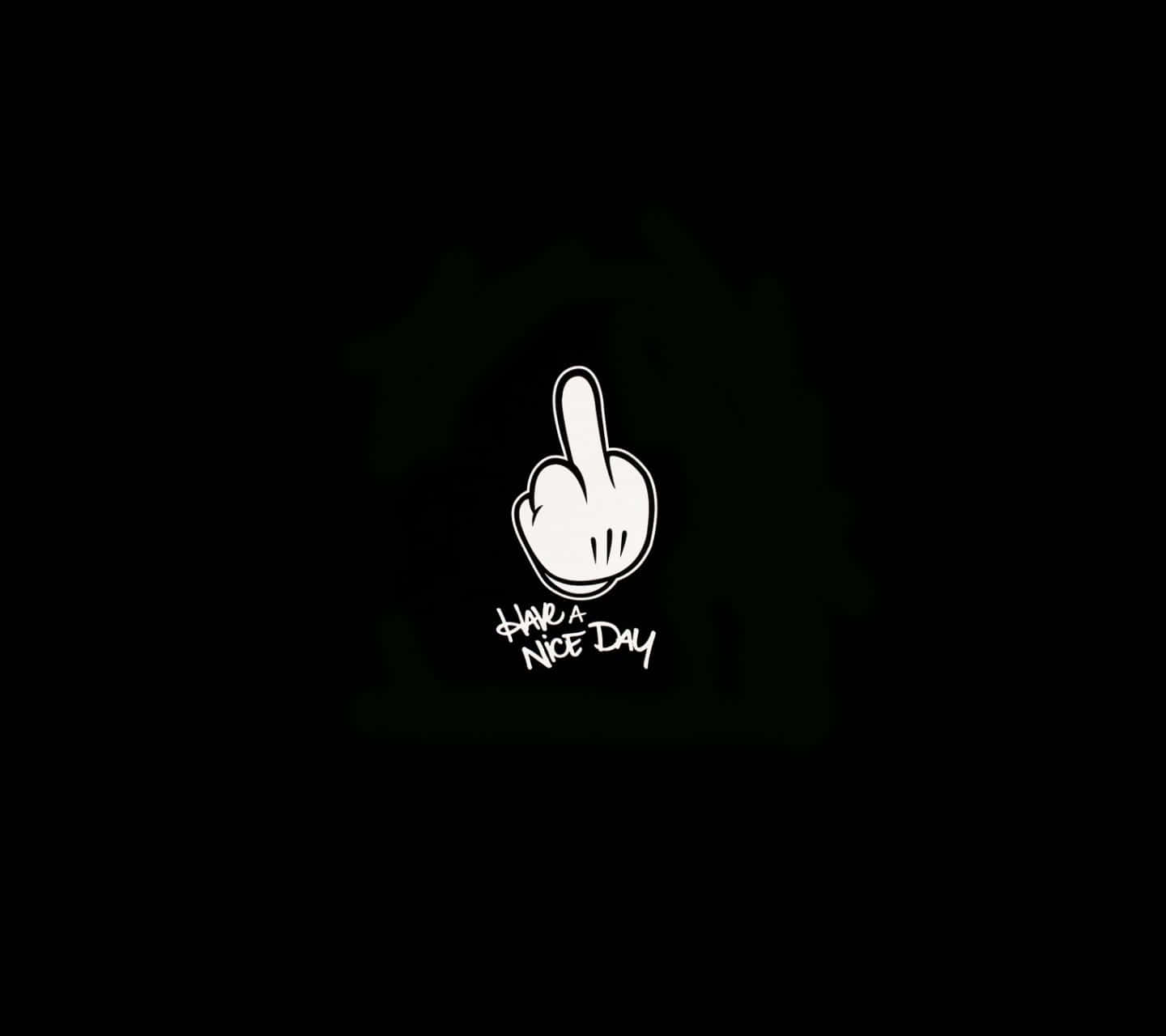 Sarcasm, middle finger, black background, HD Desktop Wallpaper