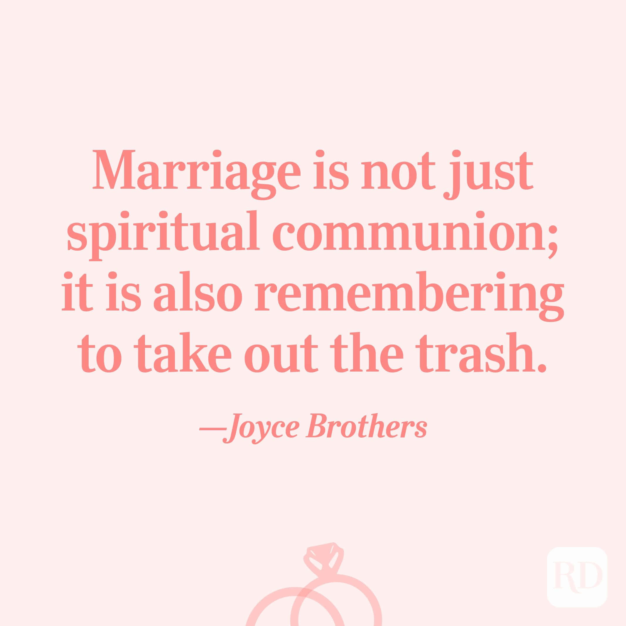 marriage, communionand trash quote, soft pink background, Full HD Desktop Wallpaper