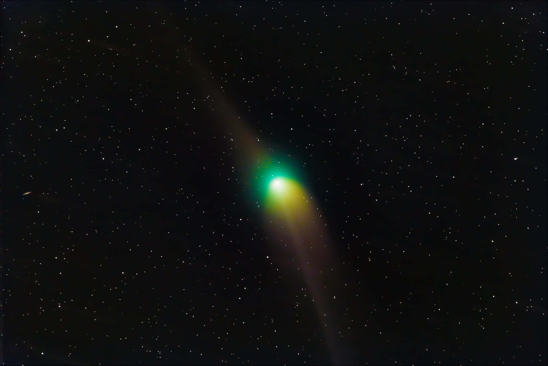 Comet, vibrant green, yellow comet, Full HD Desktop Wallpaper