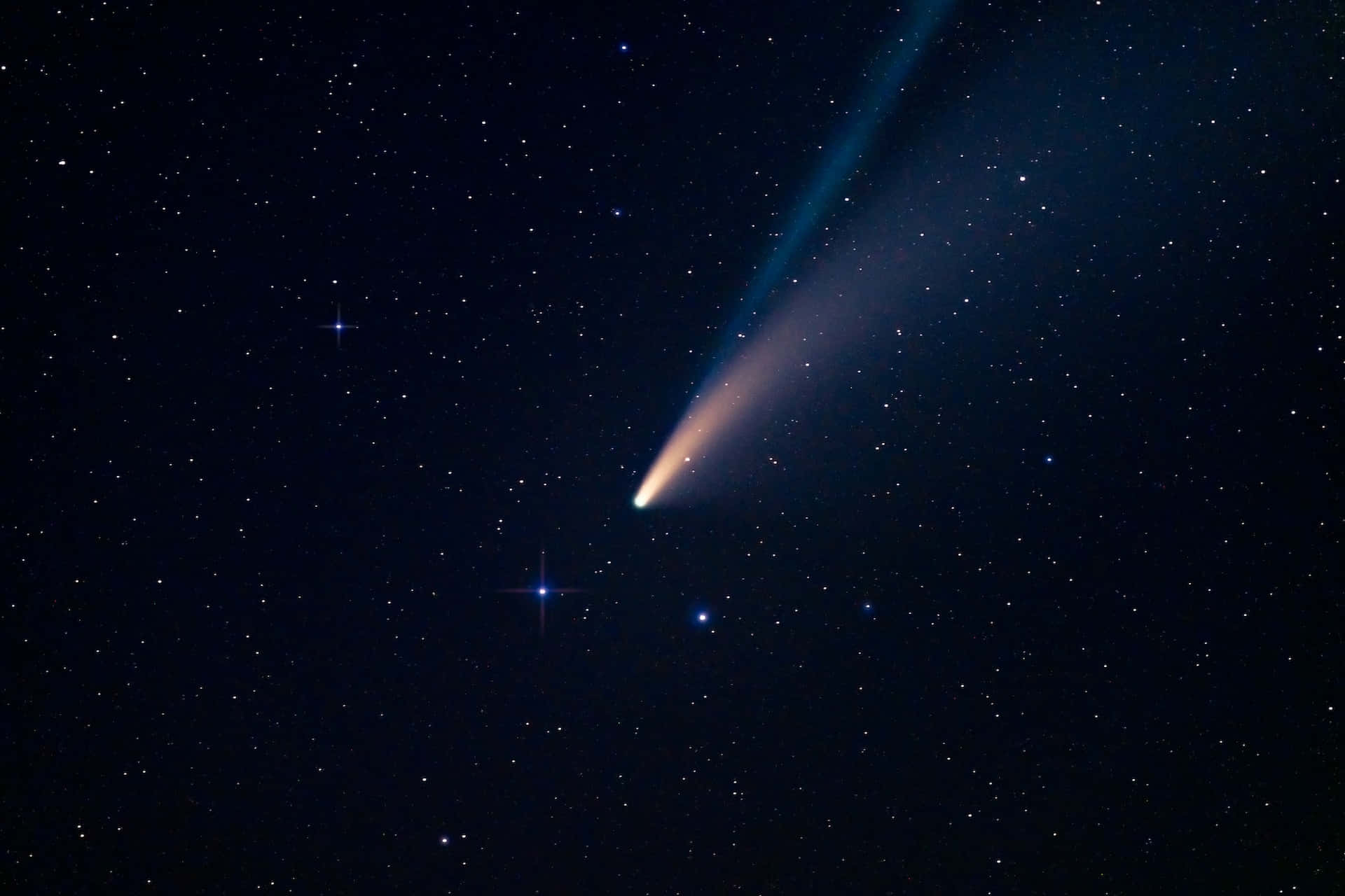 comet, night sky, starry night sky, Full HD Desktop Wallpaper