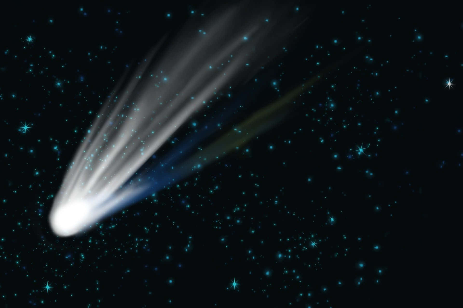 Comet, night sky, starfield, Full HD Desktop Wallpaper