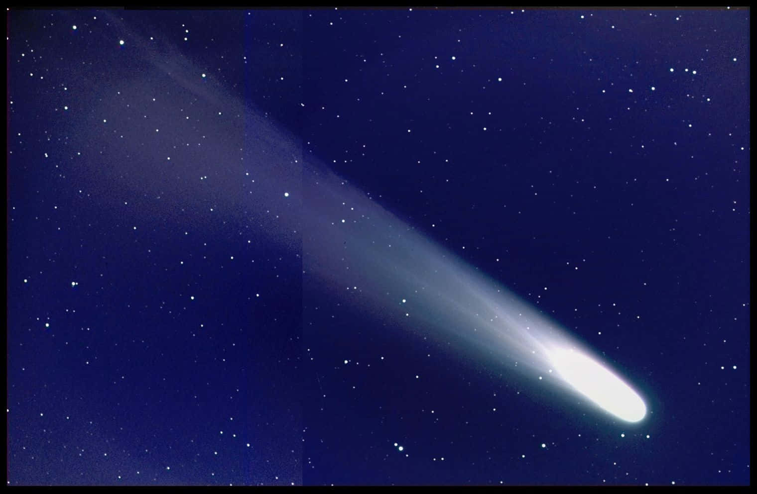 Comet, starry night sky, glowing tail, HD Desktop Wallpaper