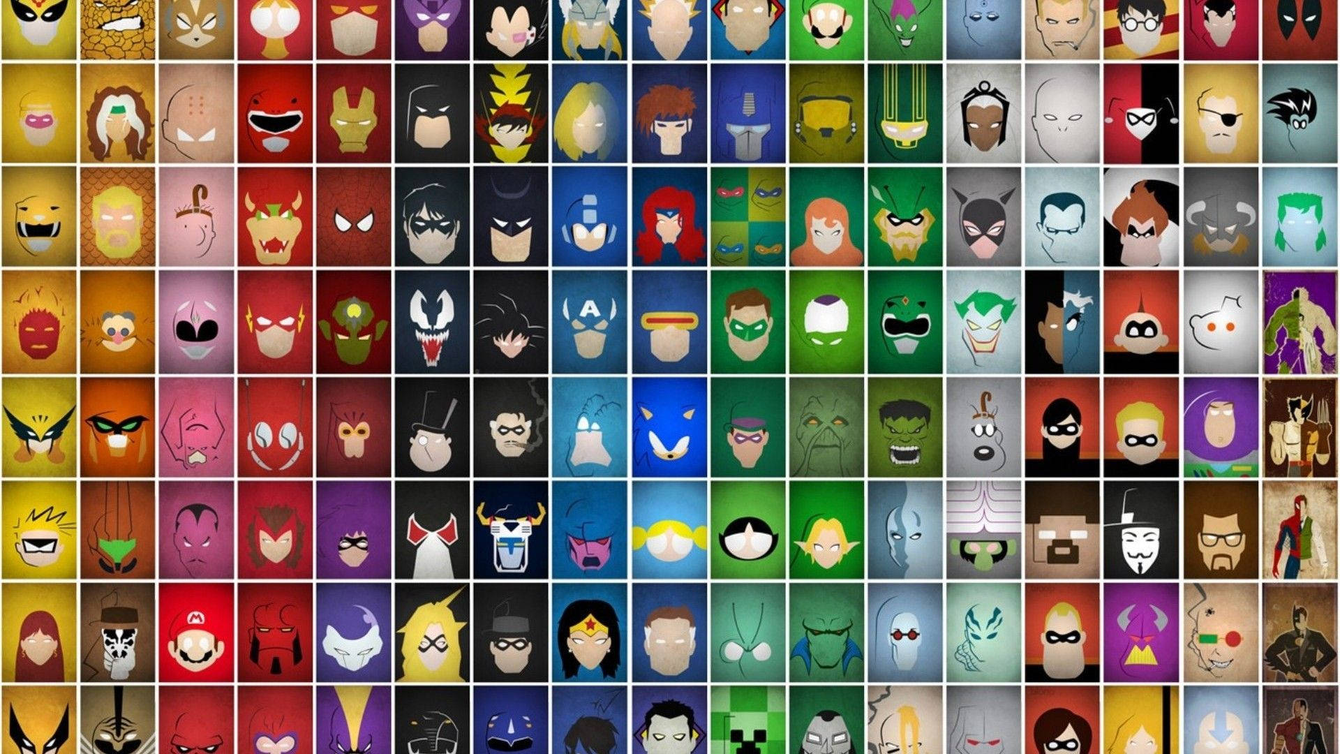 character faces, comic book art style, superhero, Full HD Desktop Wallpaper