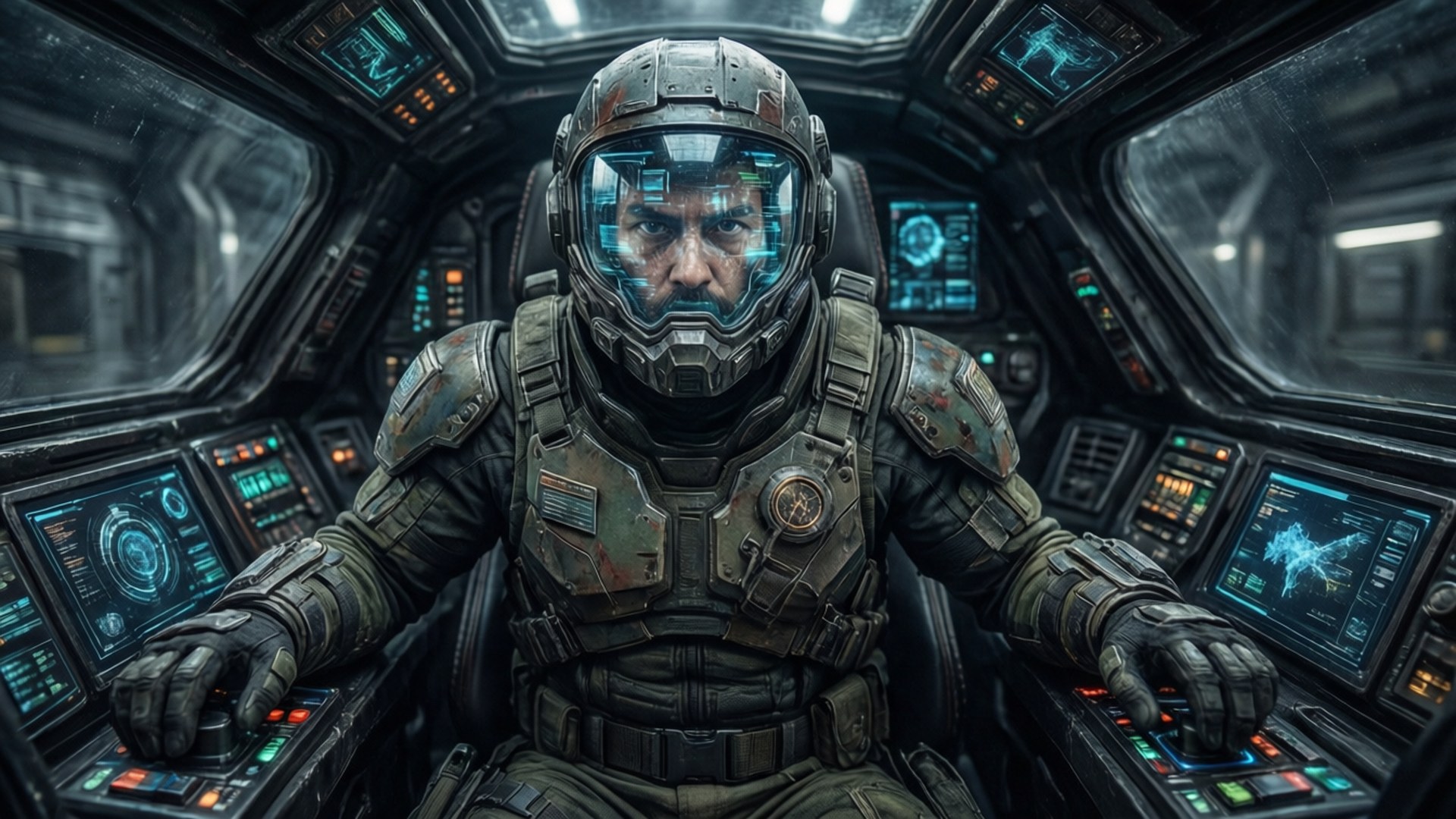 Amarao, mech, HUD overlays, Full HD Desktop Wallpaper