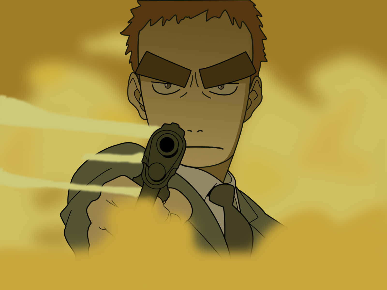 Commander Amarao, anime man, suit, HD Desktop Wallpaper