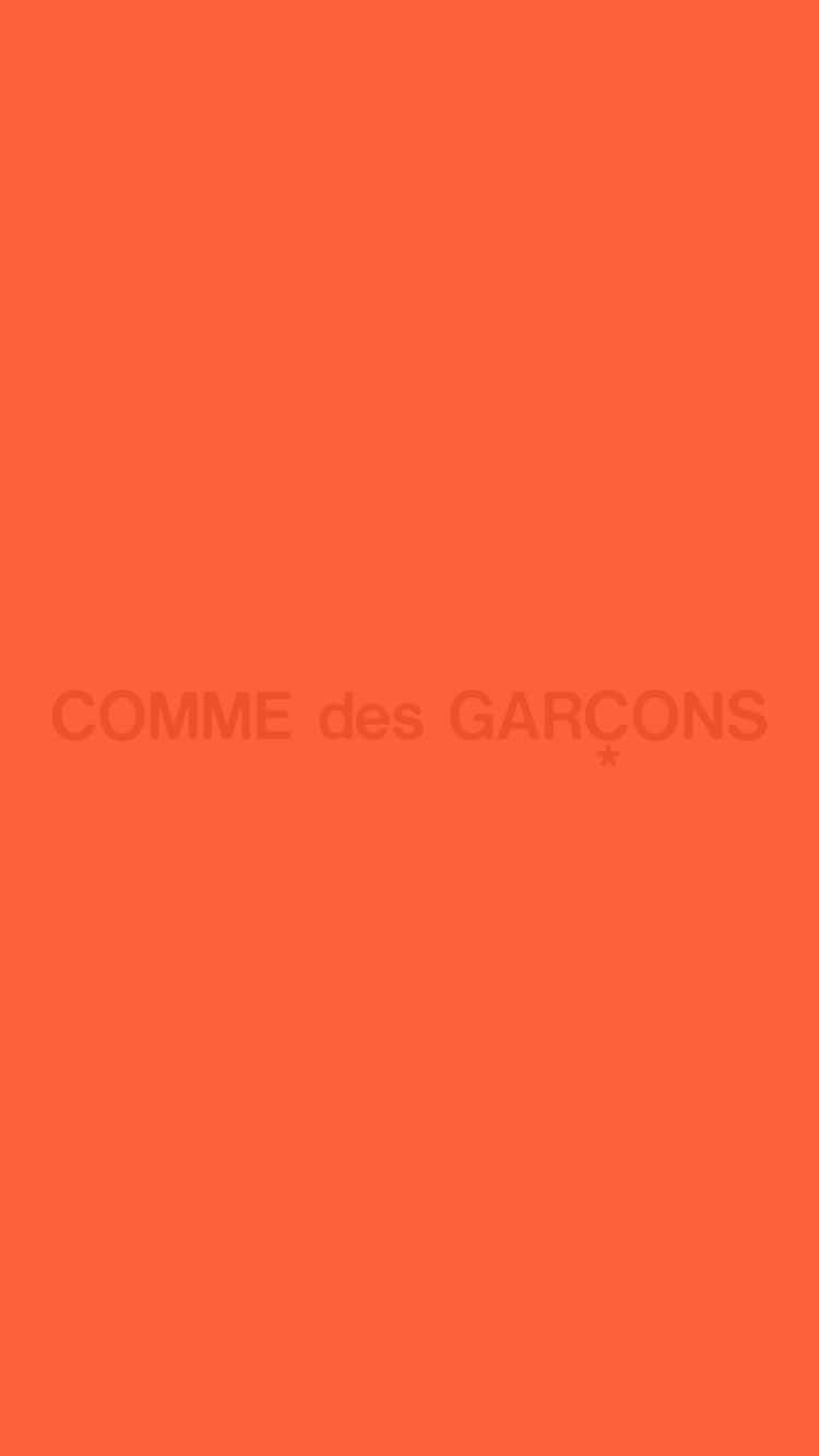 Comme Des Garçons, bright orange, solid orange background, HD Phone Wallpaper