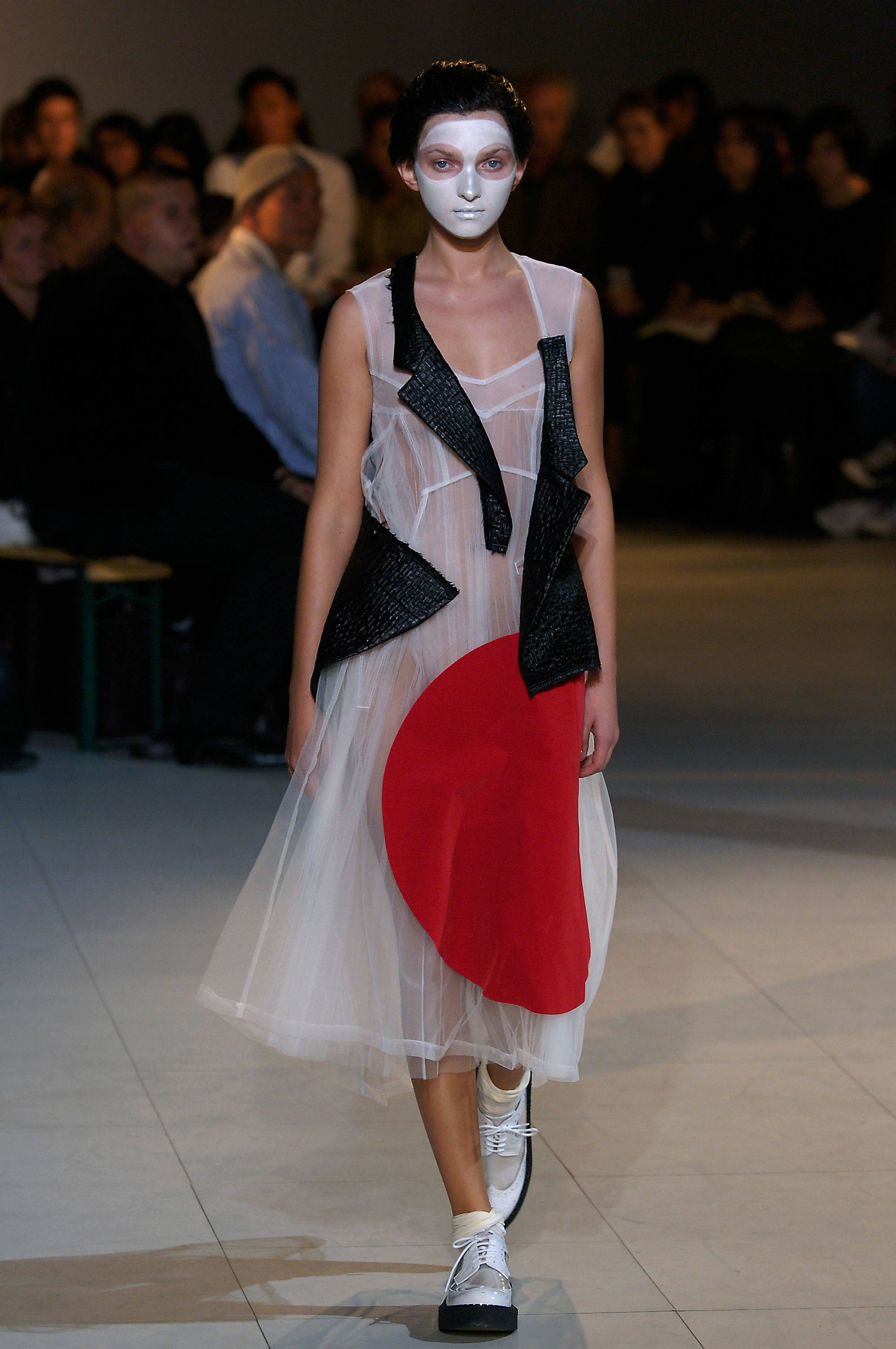 Comme Des Garçons, Japanese-Inspired Dress, sheer white dress, 2K Phone Wallpaper