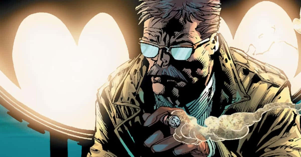 Commissioner Gordon, trench coat, sunglasses, SD Desktop Wallpaper