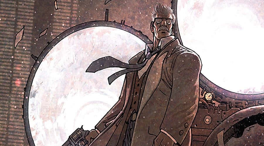 Commissioner Gordon, trench coat, glasses, SD Desktop Wallpaper