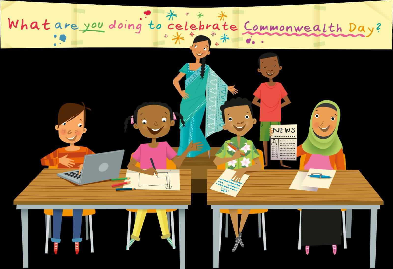 Commonwealth Day, children, colorful clothes, HD Desktop Wallpaper