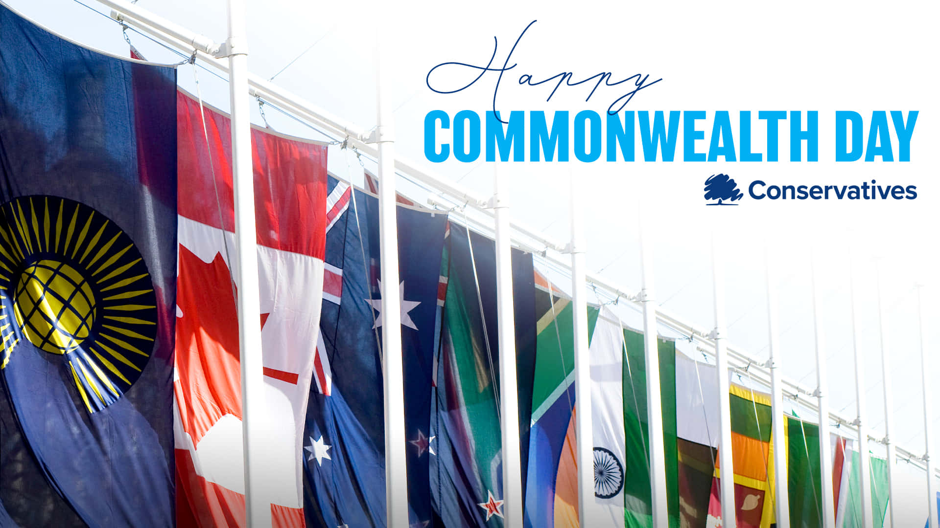 Commonwealth Day, Commonwealth nations' flags, Happy Commonwealth Day banner, Full HD Desktop Wallpaper