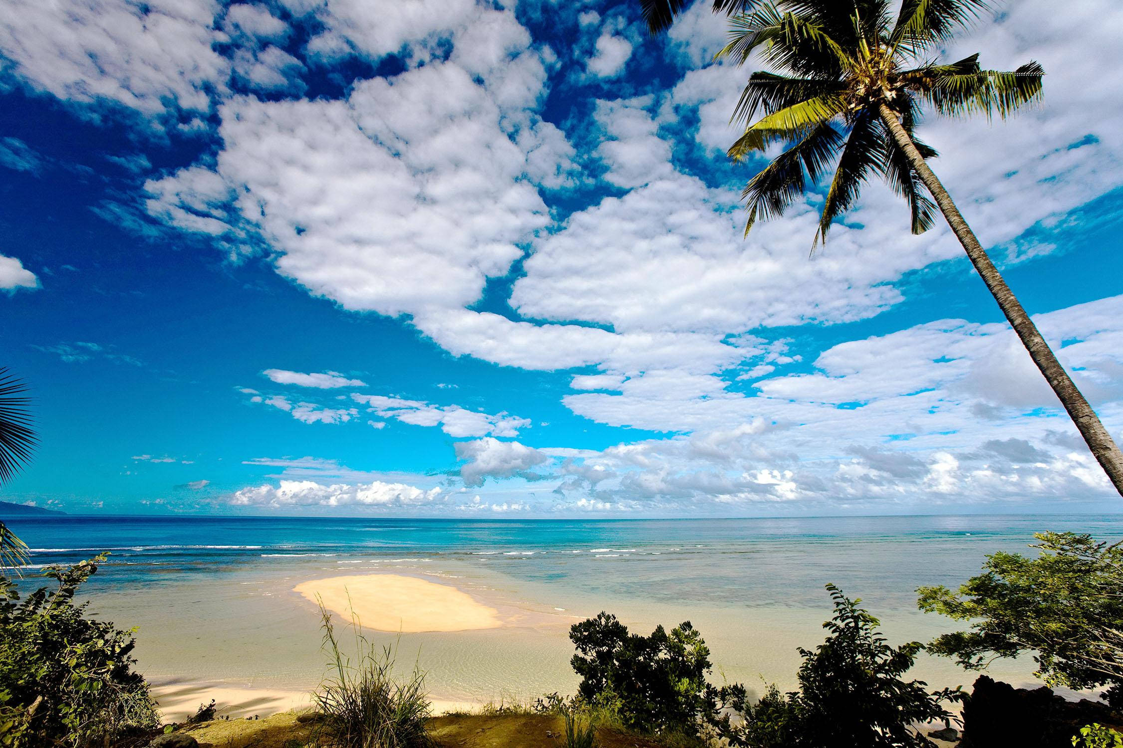 Comoros, turquoise waters, sandy cove, Full HD Desktop Wallpaper