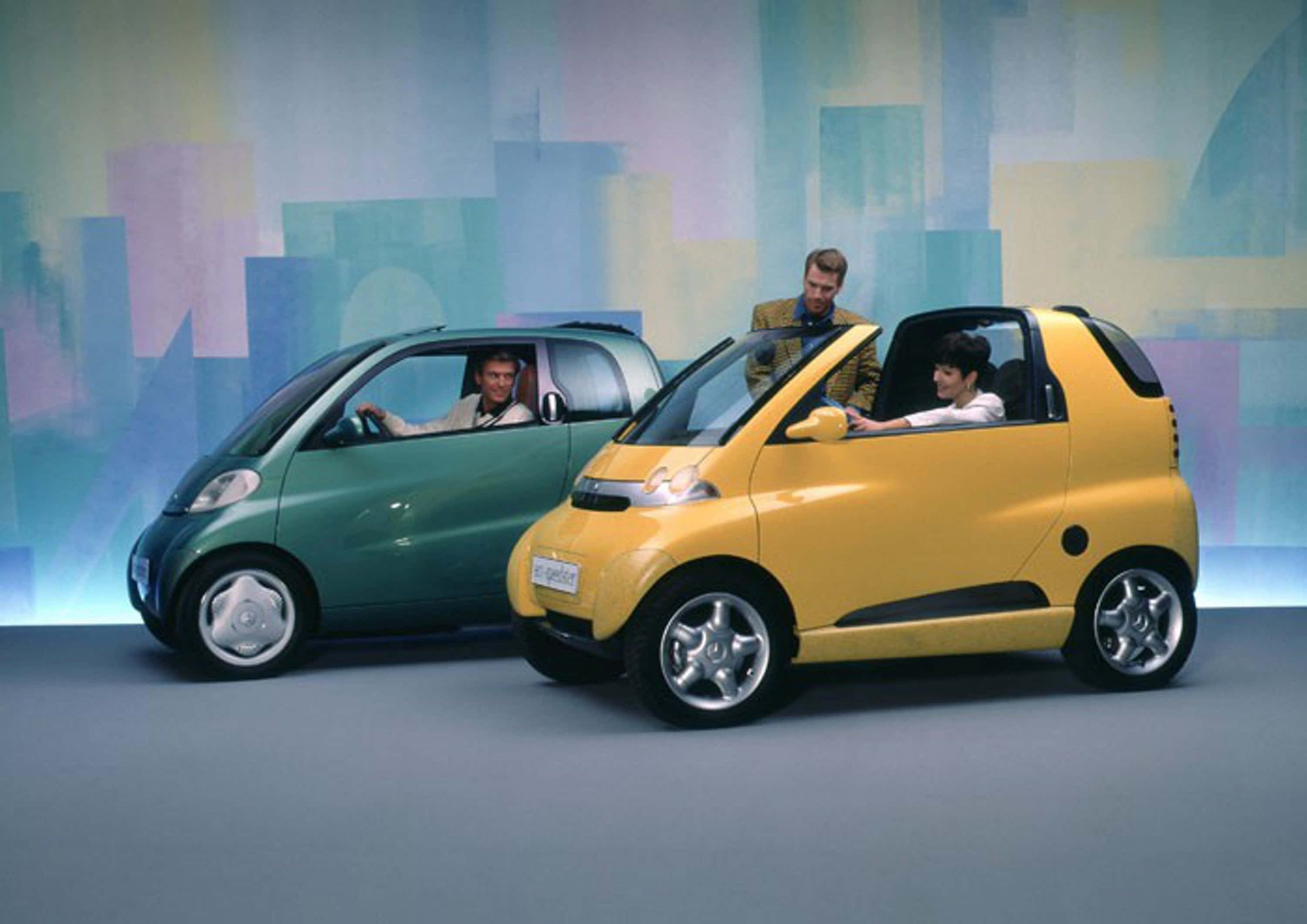 compact car, smart cars, colorful, 2K Desktop Wallpaper
