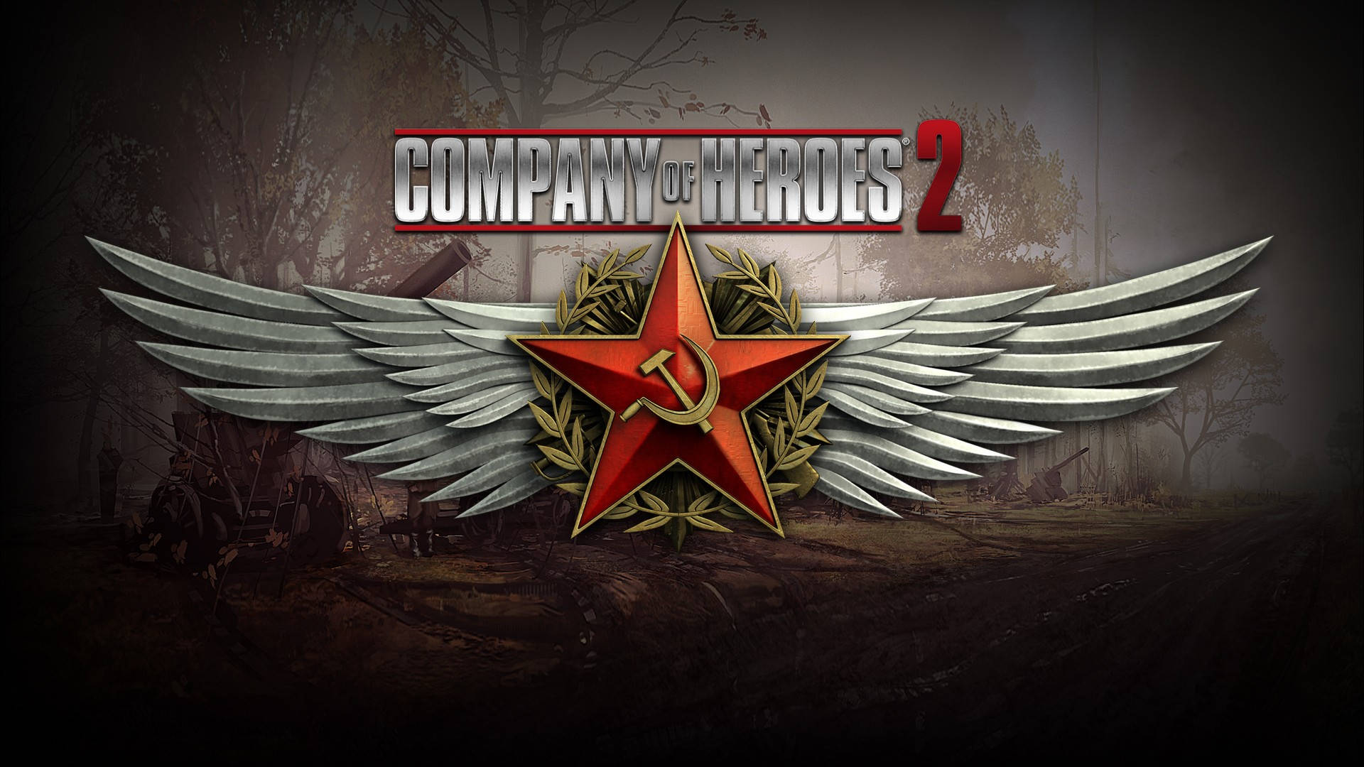 Company Of Heroes 2, red star, hammer and sickle emblem, Full HD Desktop Wallpaper