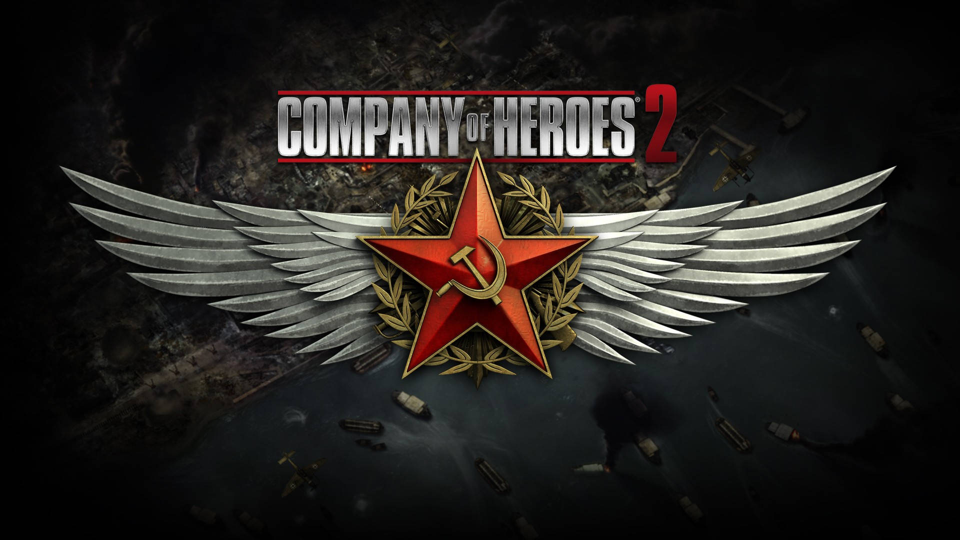 Company Of Heroes 2, red star, hammer and sickle, Full HD Desktop Wallpaper