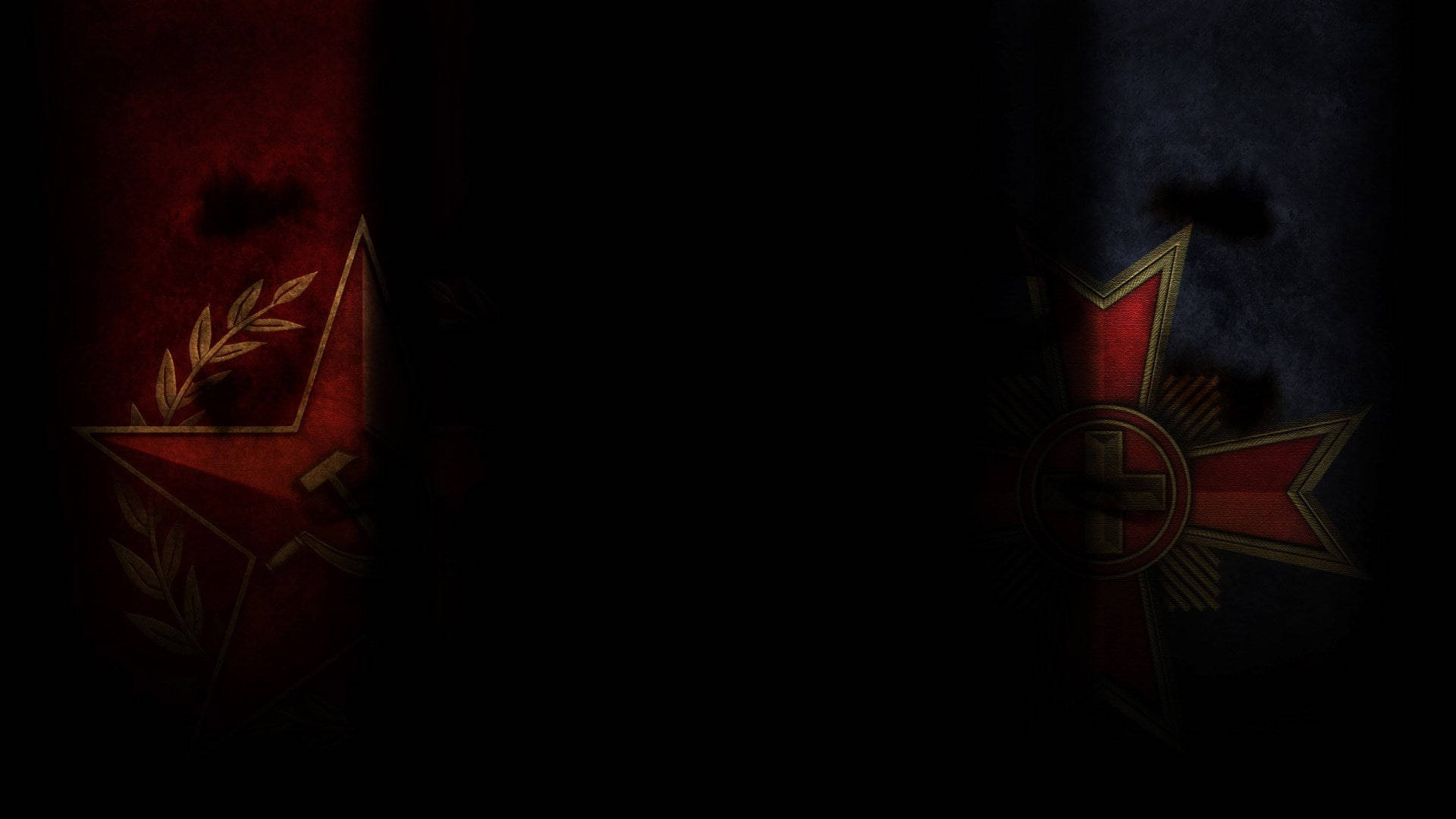 Company Of Heroes 2, factions logo, red military insignias, Full HD Desktop Wallpaper