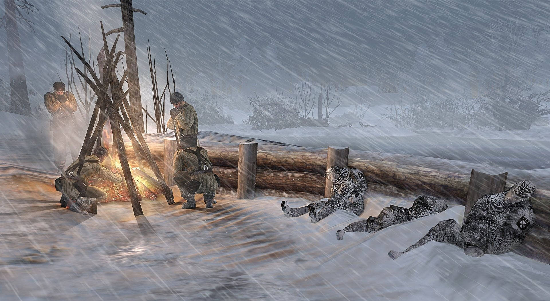 Company Of Heroes 2, soldiers, blizzard, Full HD Desktop Wallpaper