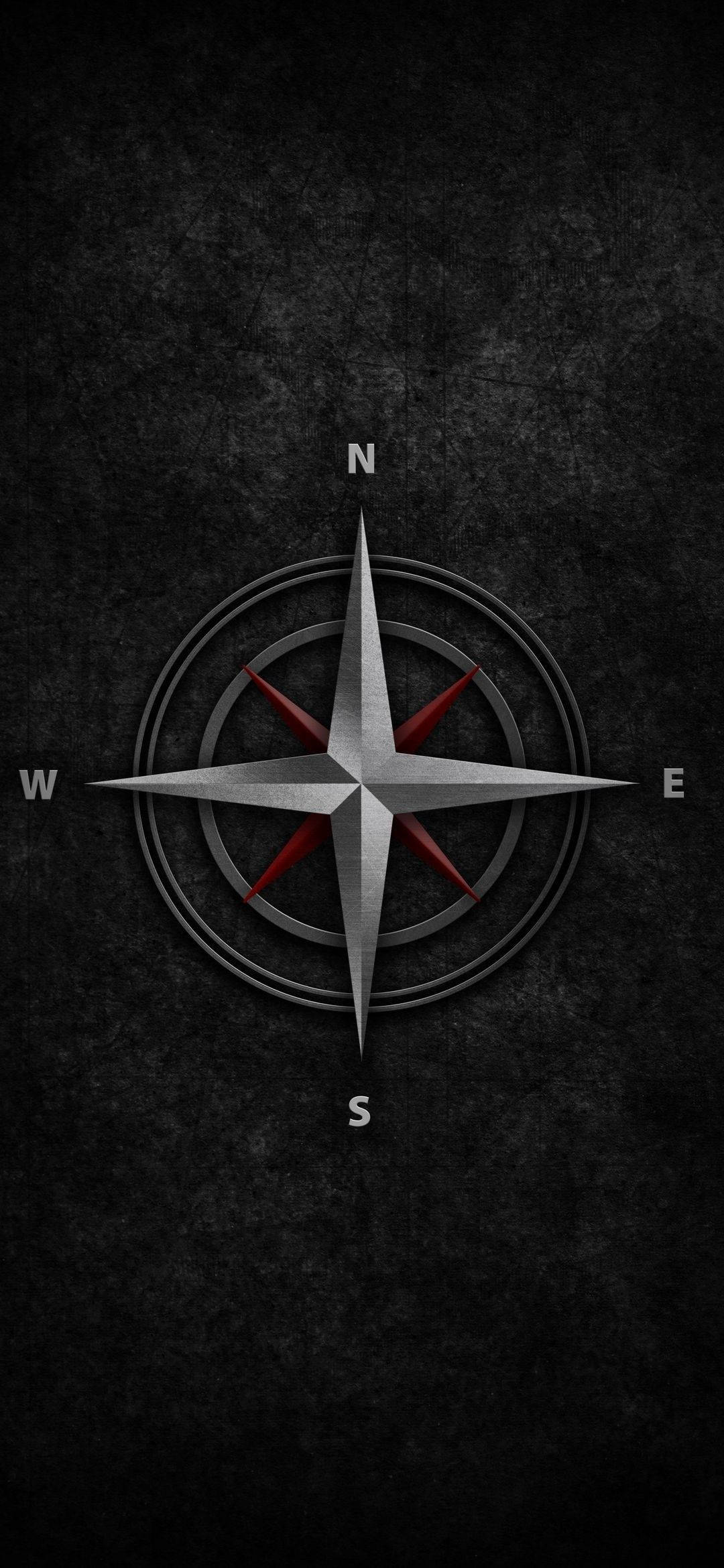 compass rose, metallic, red accents, Full HD Phone Wallpaper