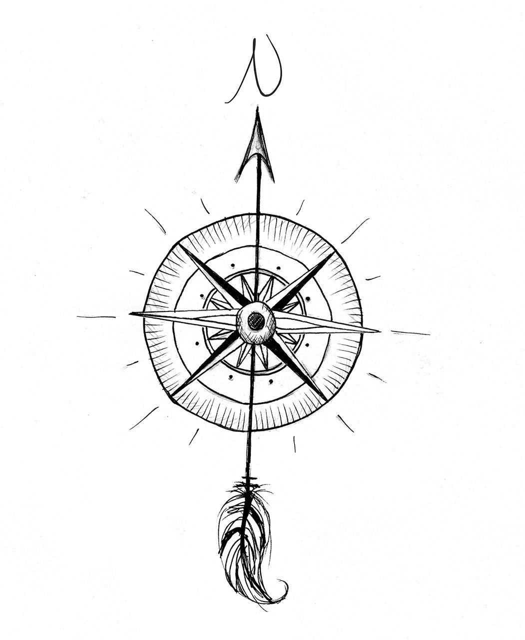 compass rose, feathered pointer, stylized north arrow, HD Phone Wallpaper