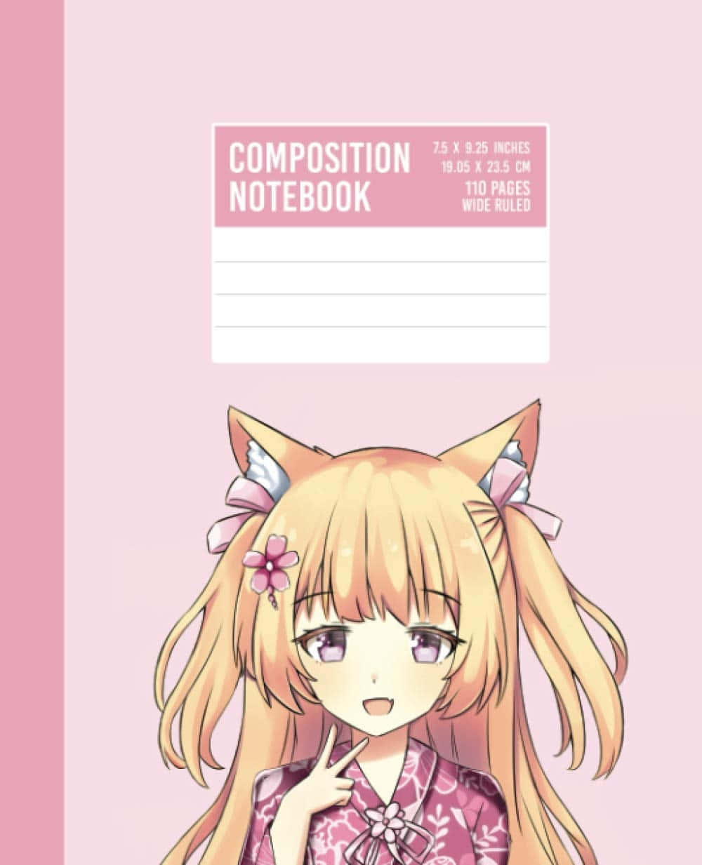 anime girl, cat ears, floral hair accessories, SD Phone Wallpaper