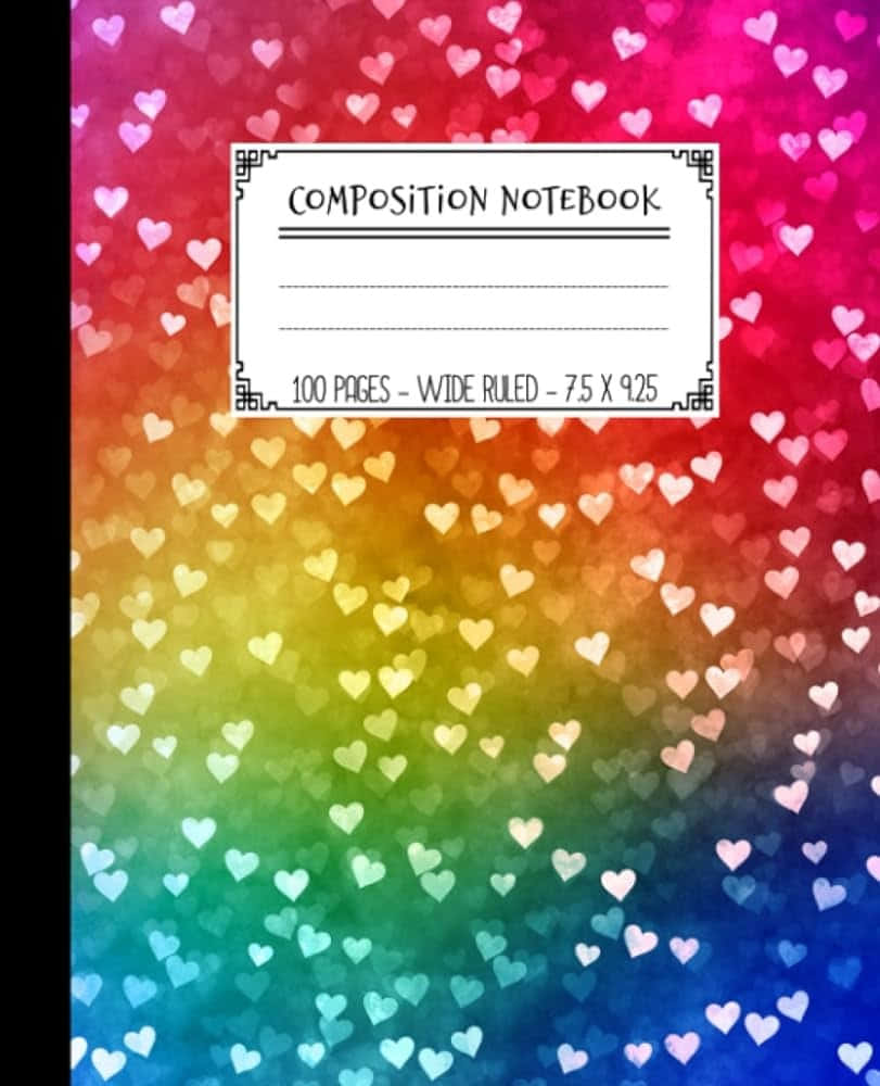 rainbow gradient, glittery hearts, varying shades, SD Phone Wallpaper
