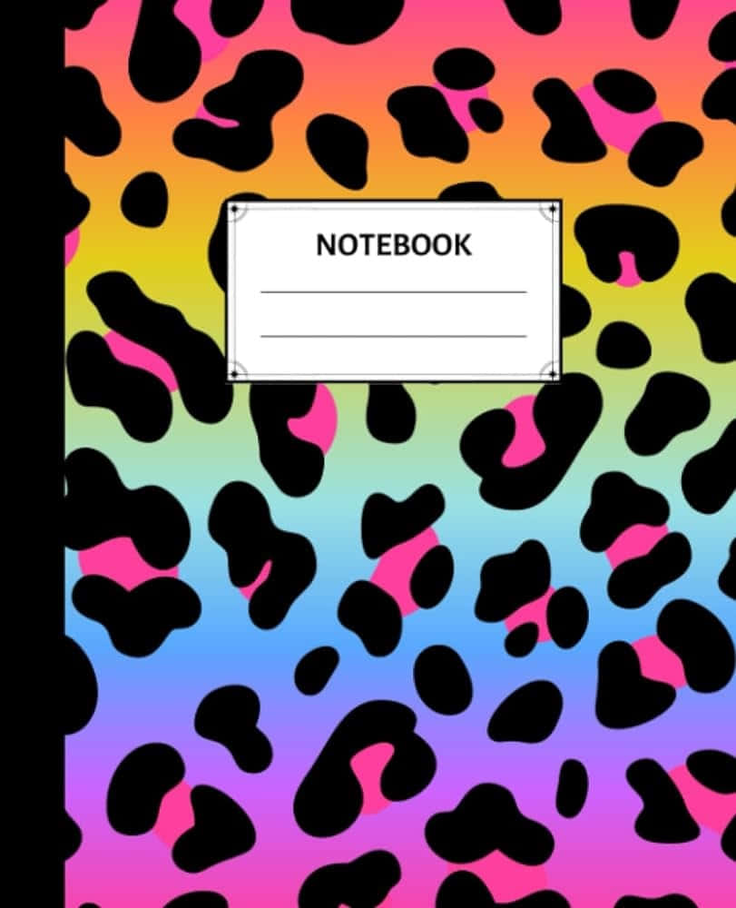 colorful leopard print, vibrant rainbow gradient, white label, SD Phone Wallpaper