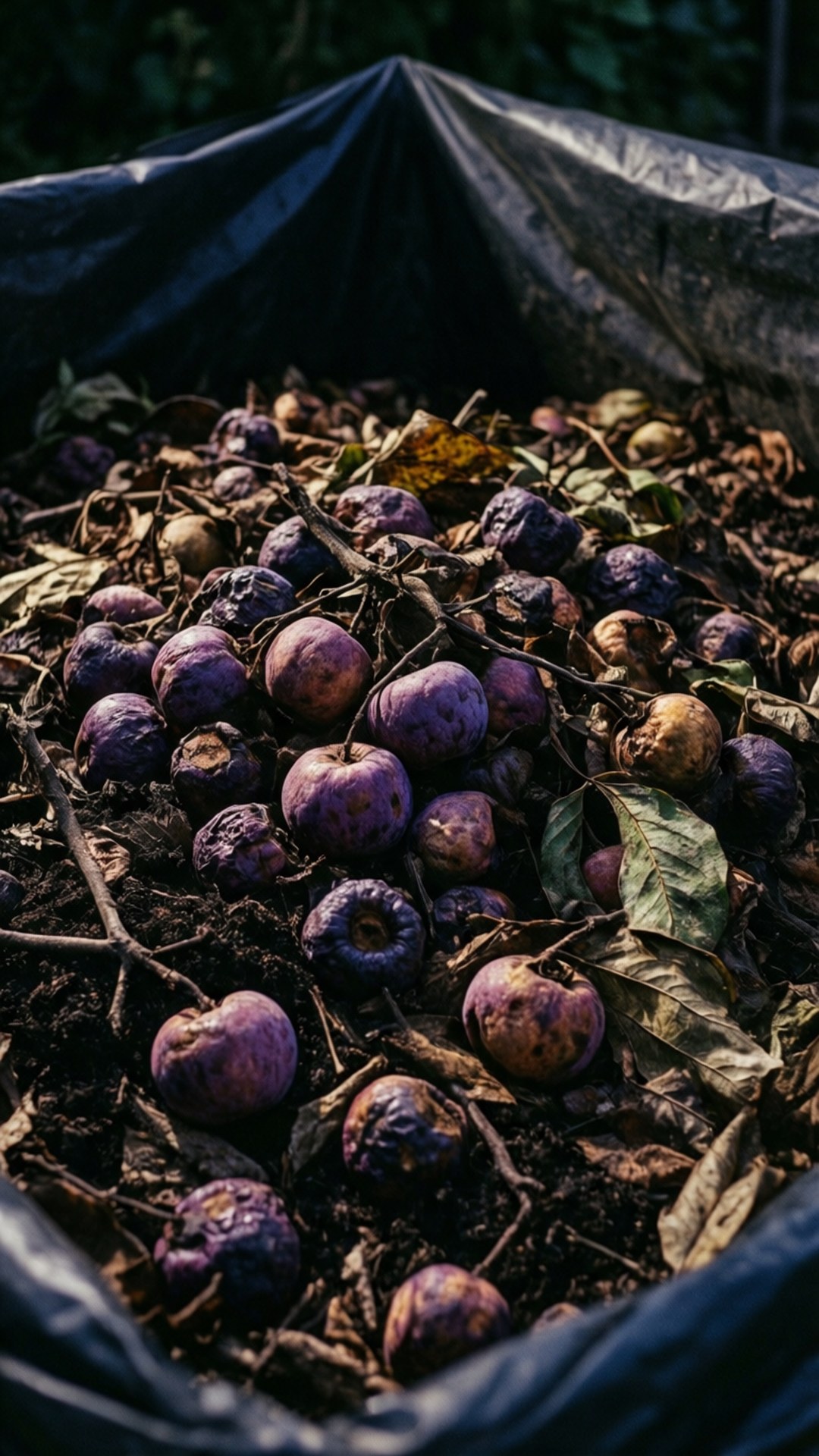 Decay, rotting fruit, leaves, Full HD Phone Wallpaper