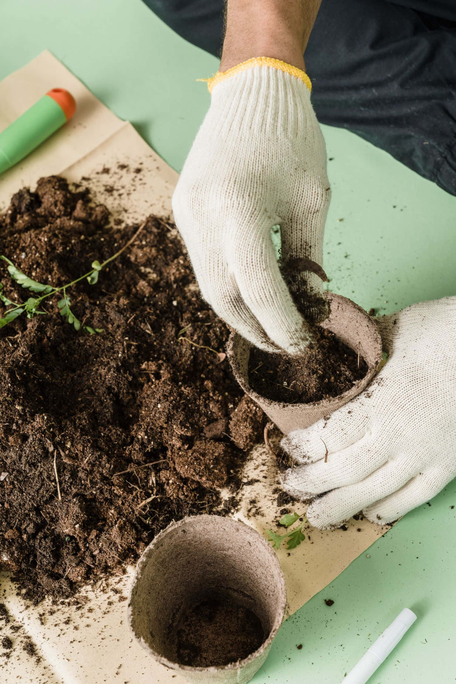 compost pile, garden setting, biodegradable pot, Full HD Phone Wallpaper
