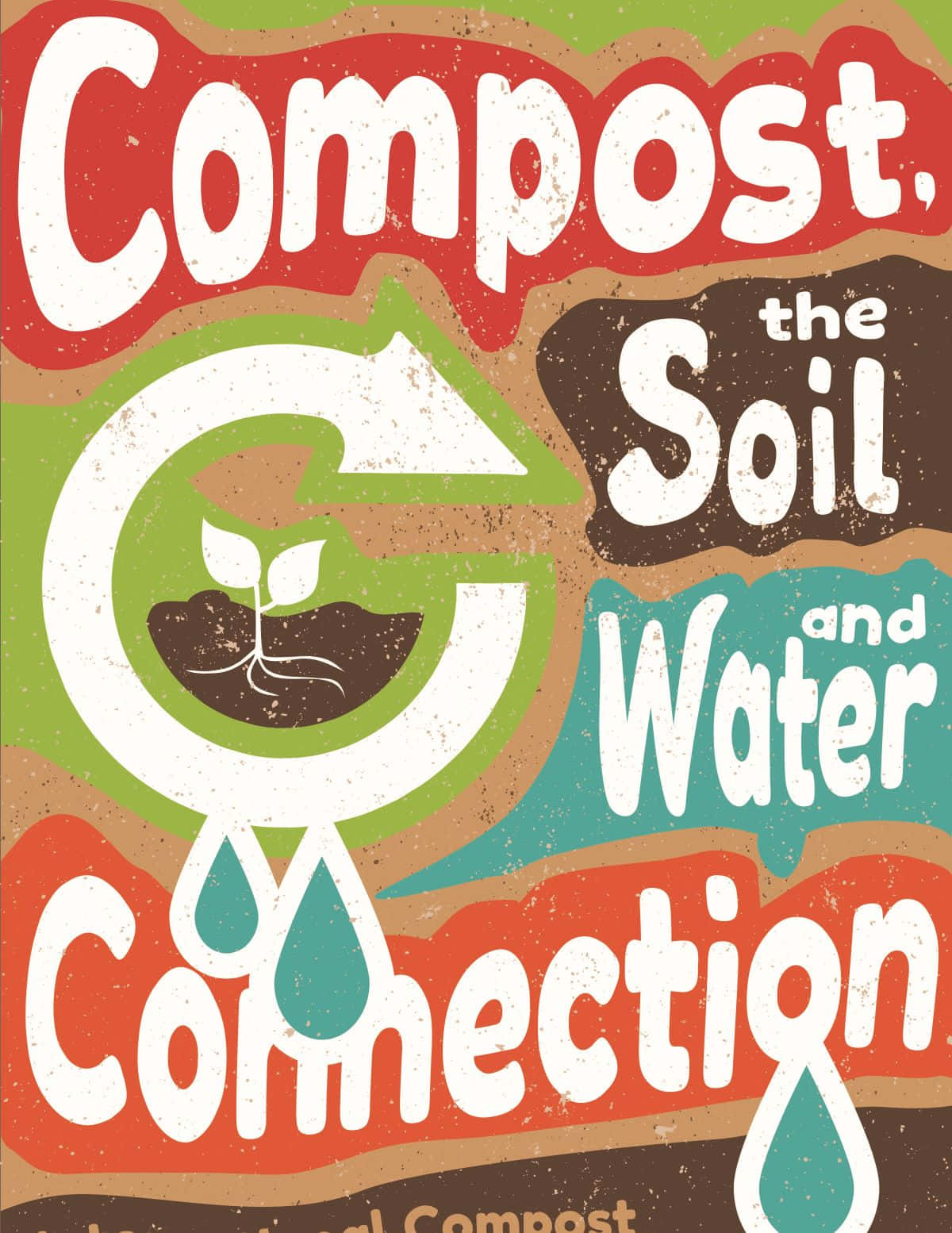 compost, retro poster, bold typography, HD Phone Wallpaper