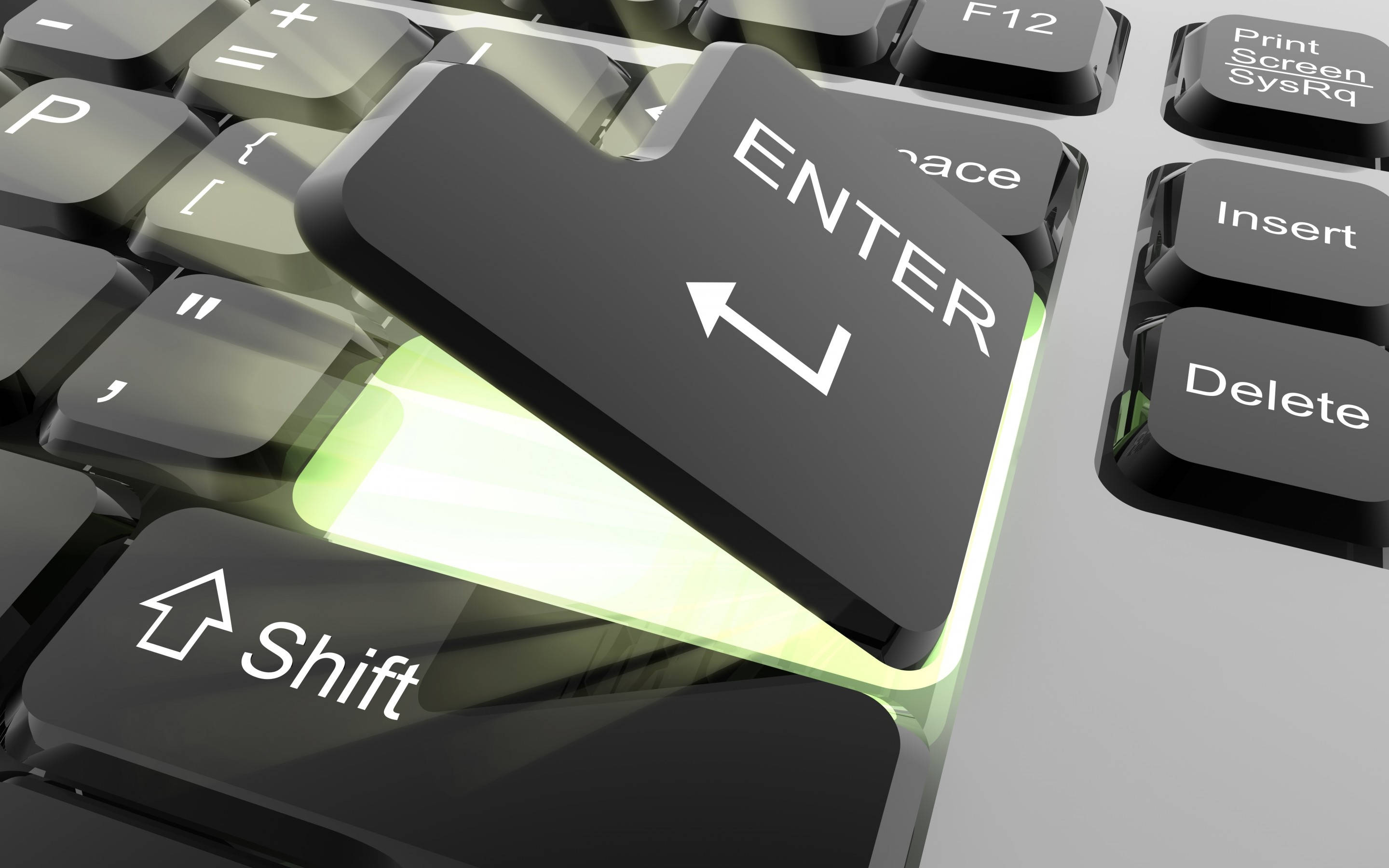 Huge Enter Sign Computer Keyboard, black keyboard, enter key, 2K Desktop Wallpaper