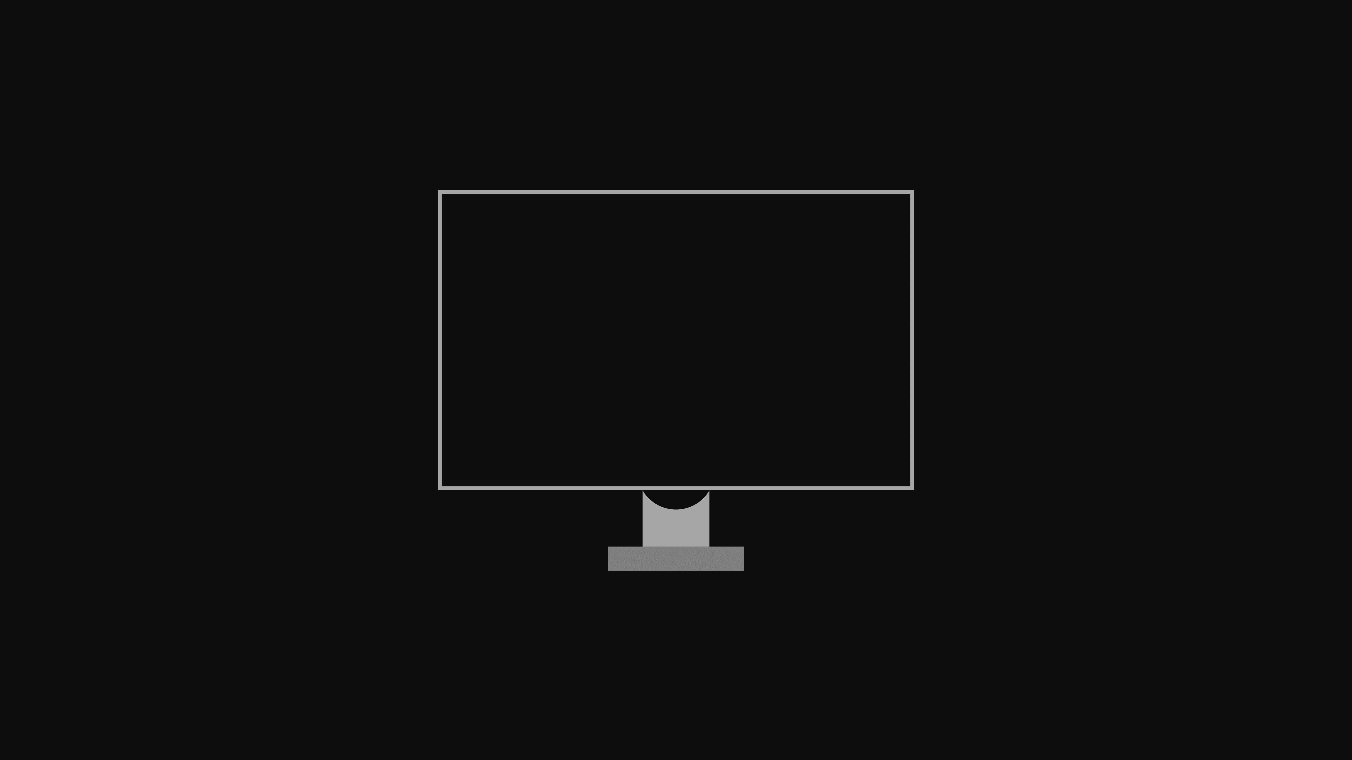 blank monitor, computer monitor, black background, 4K Desktop Wallpaper
