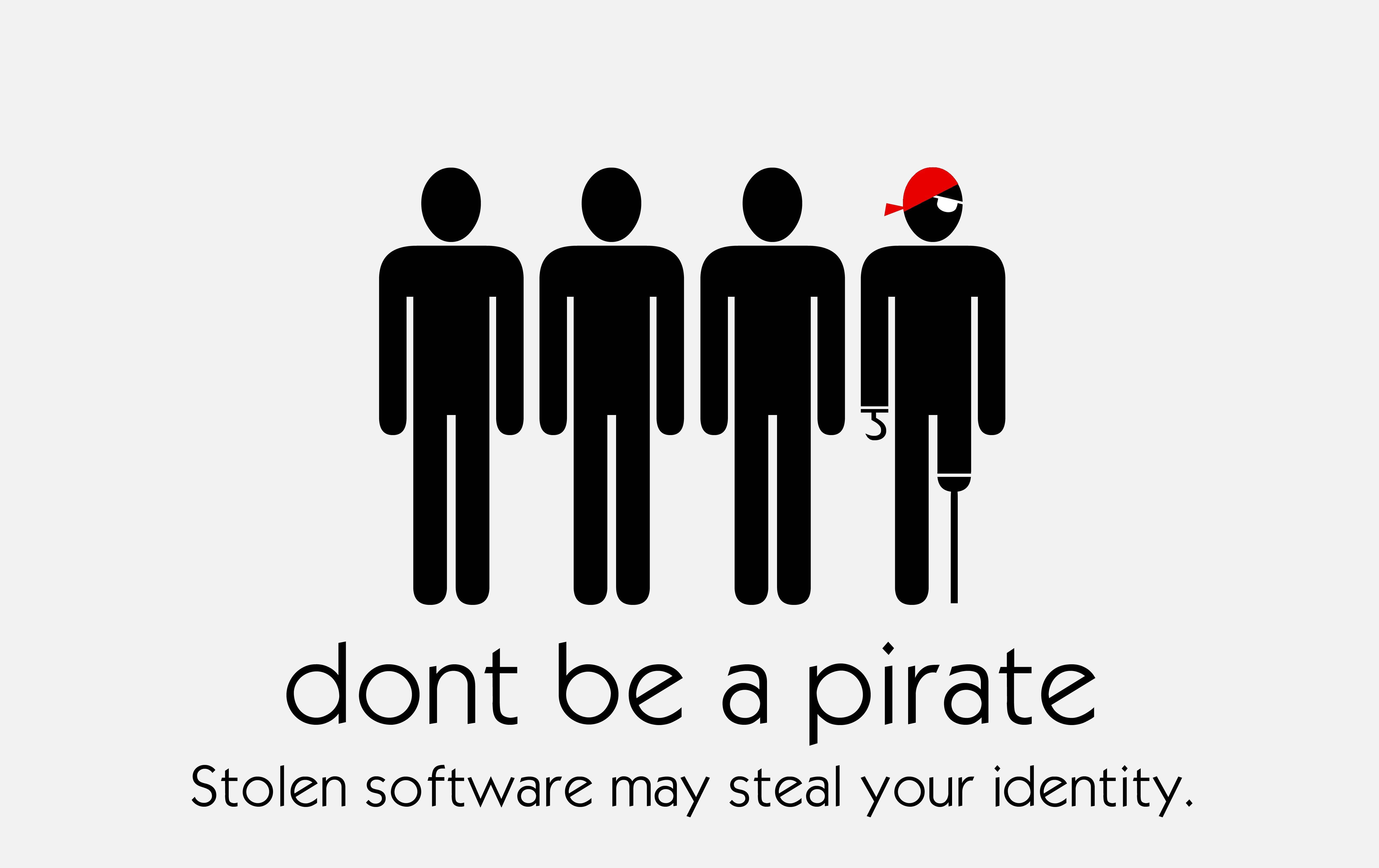 Pirate Computer Lock Screen, black stick figures, red pirate hat, 4K Desktop Wallpaper