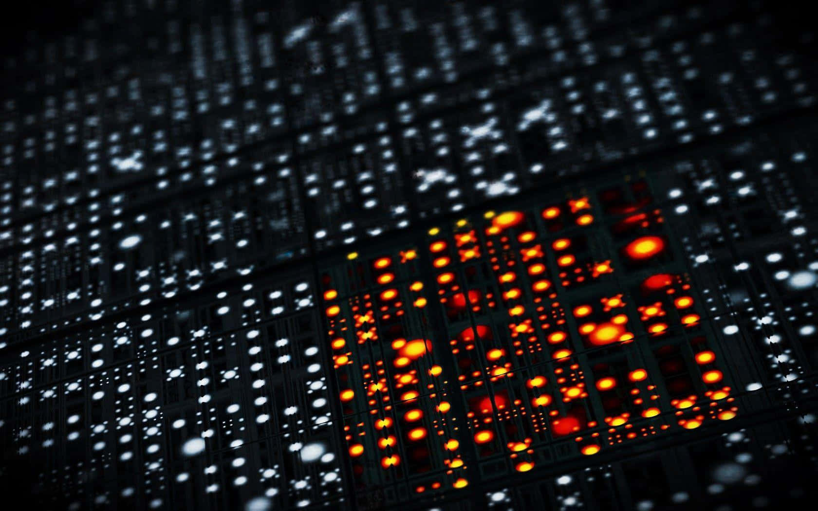 circuit board, glowing orange LED lights, glowing white LED lights, HD Desktop Wallpaper