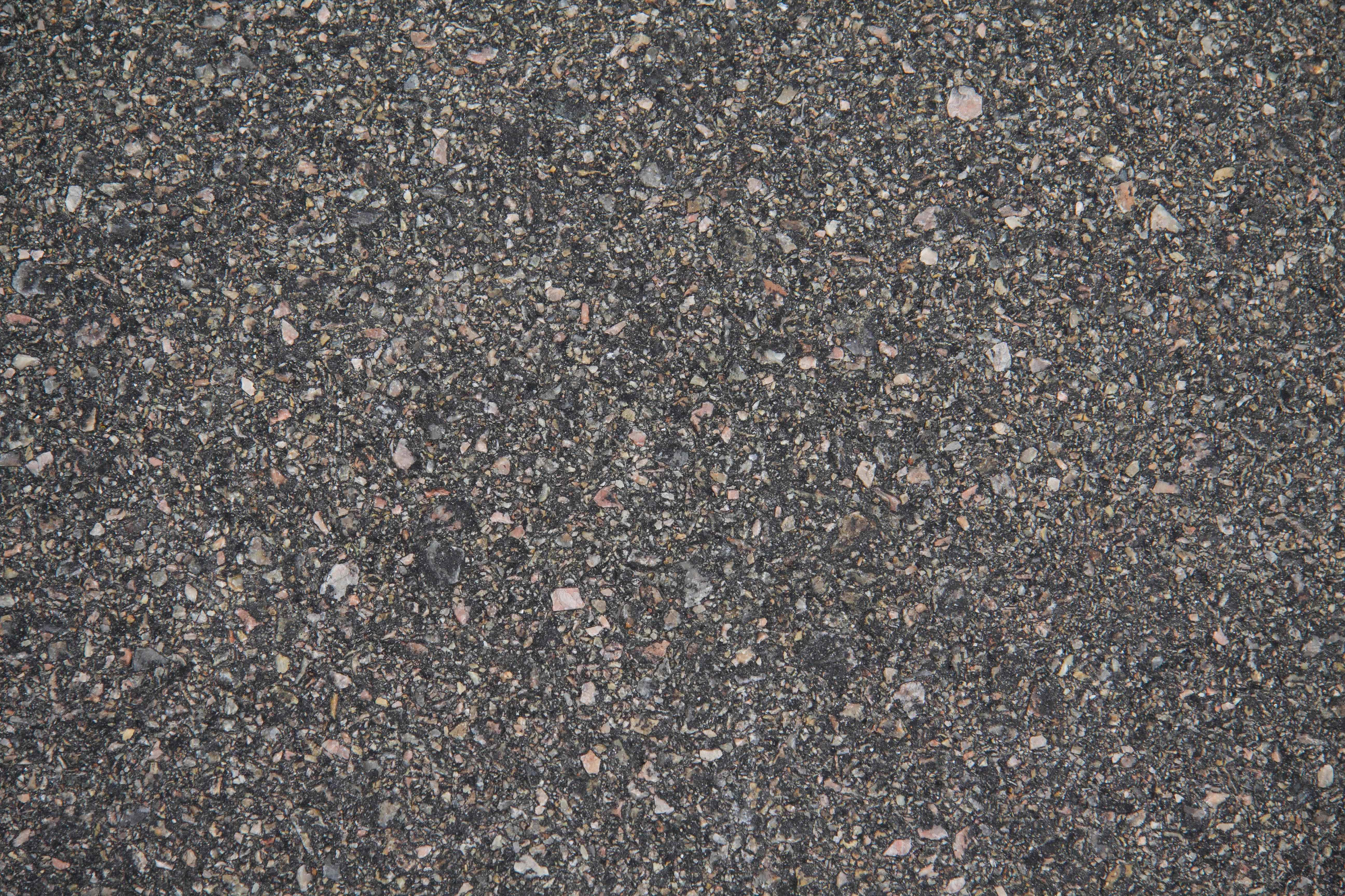 Teer Road Textures, asphalt pavement, gray brown gravel stones, 5K Desktop Wallpaper