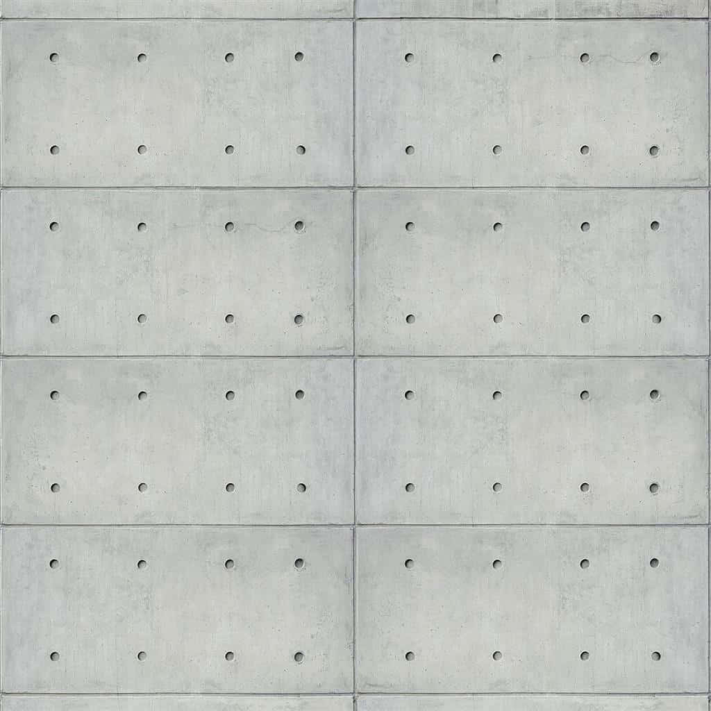 concrete wall, grid of uniform circular holes, subtle texture variations, SD Desktop Wallpaper
