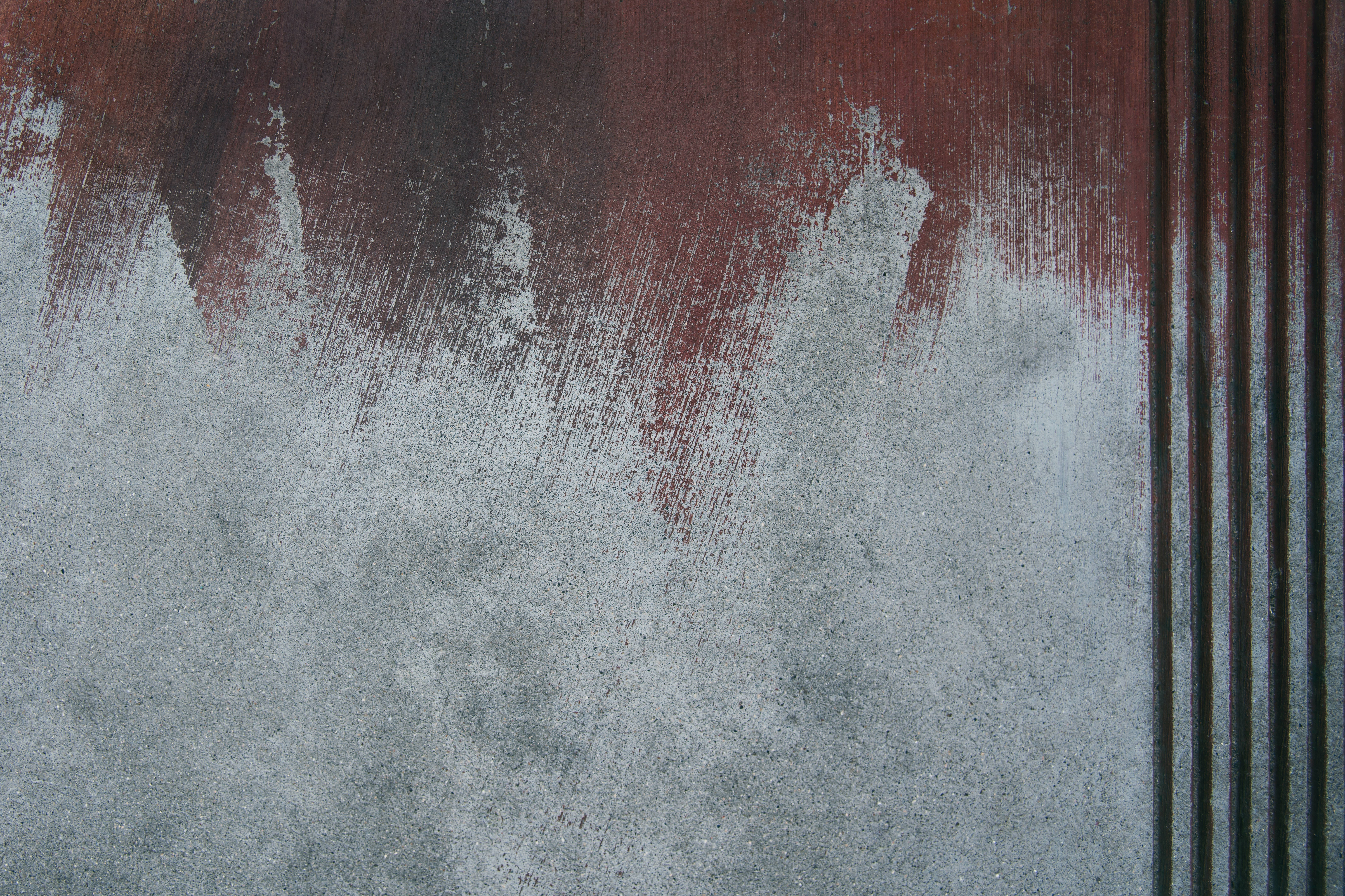 concrete texture, half-painted wall, faded red paint, 5K Desktop Wallpaper